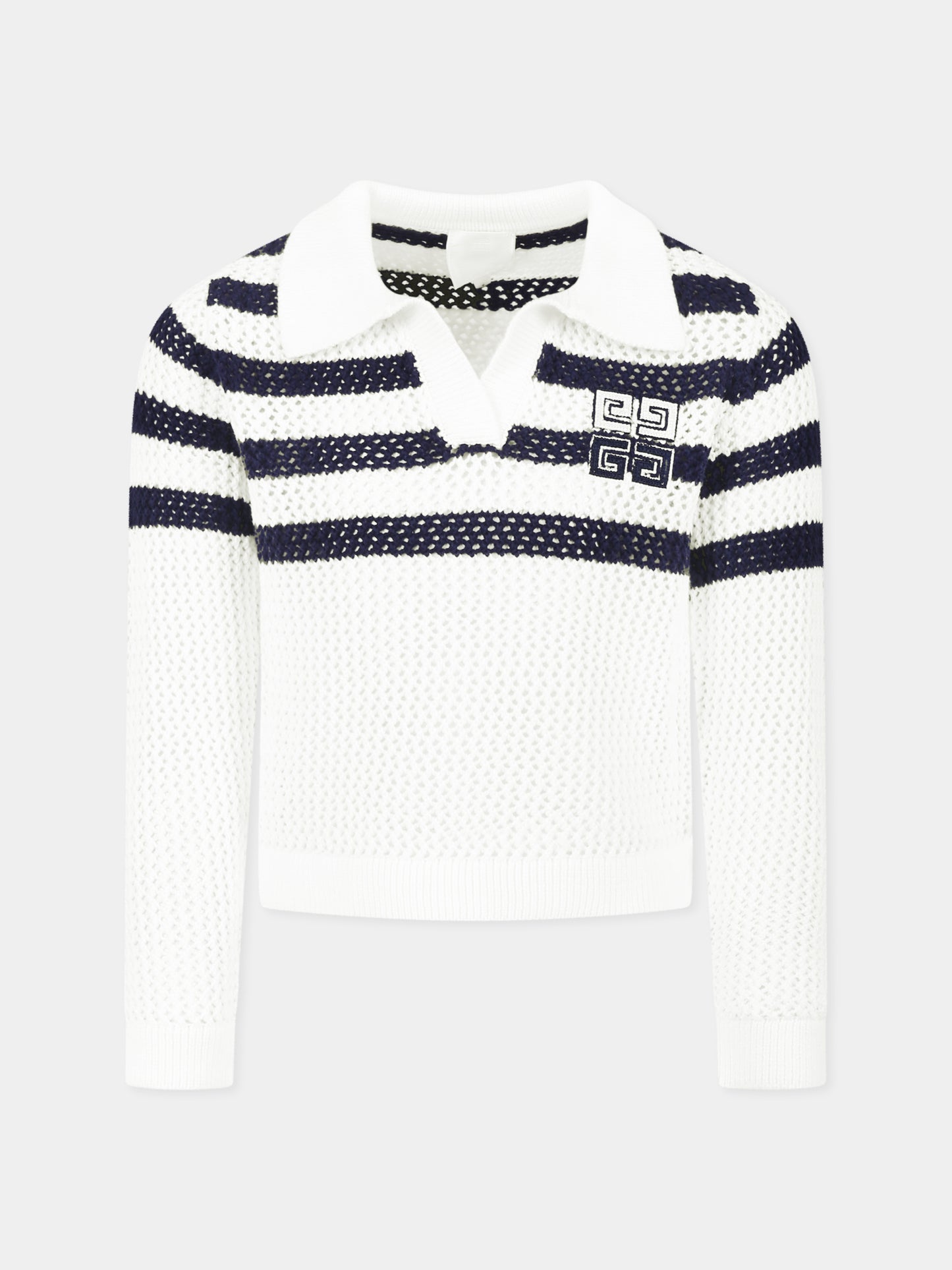 Maglione bianco per bambina con motivo 4G,Givenchy Kids,H30810 Z40