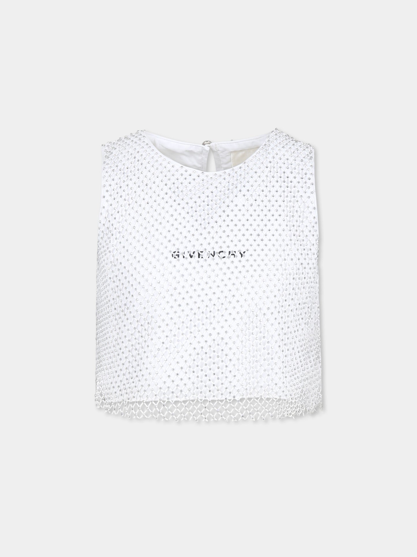 Top gris pour fille avec logo