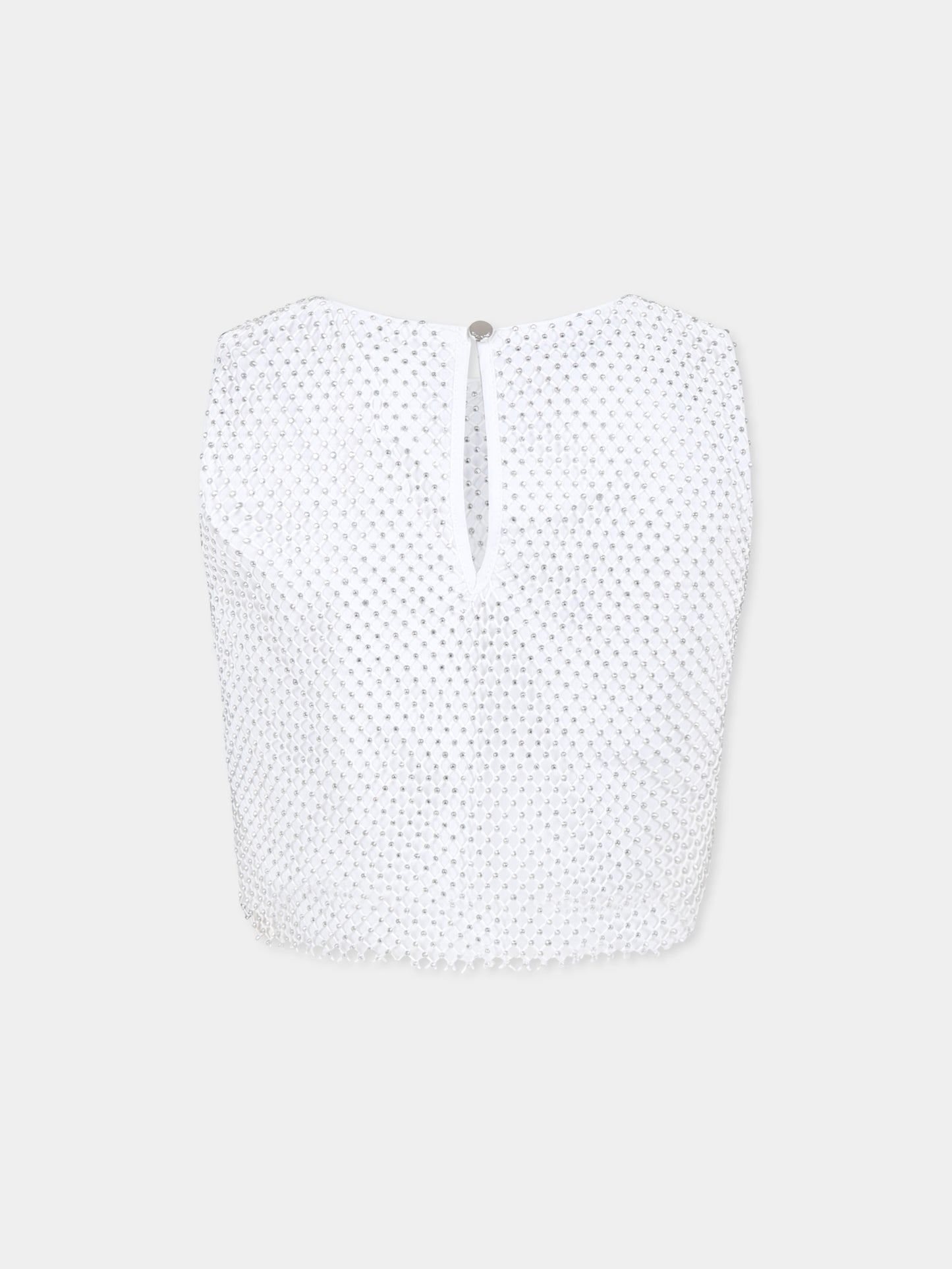 Top gris pour fille avec logo