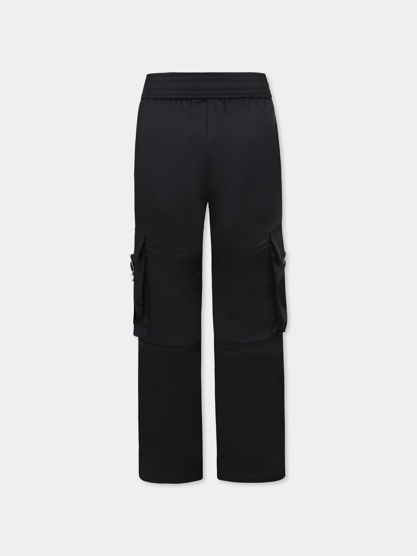 Pantaloni neri per bambina con logo,Givenchy Kids,H30766 09B