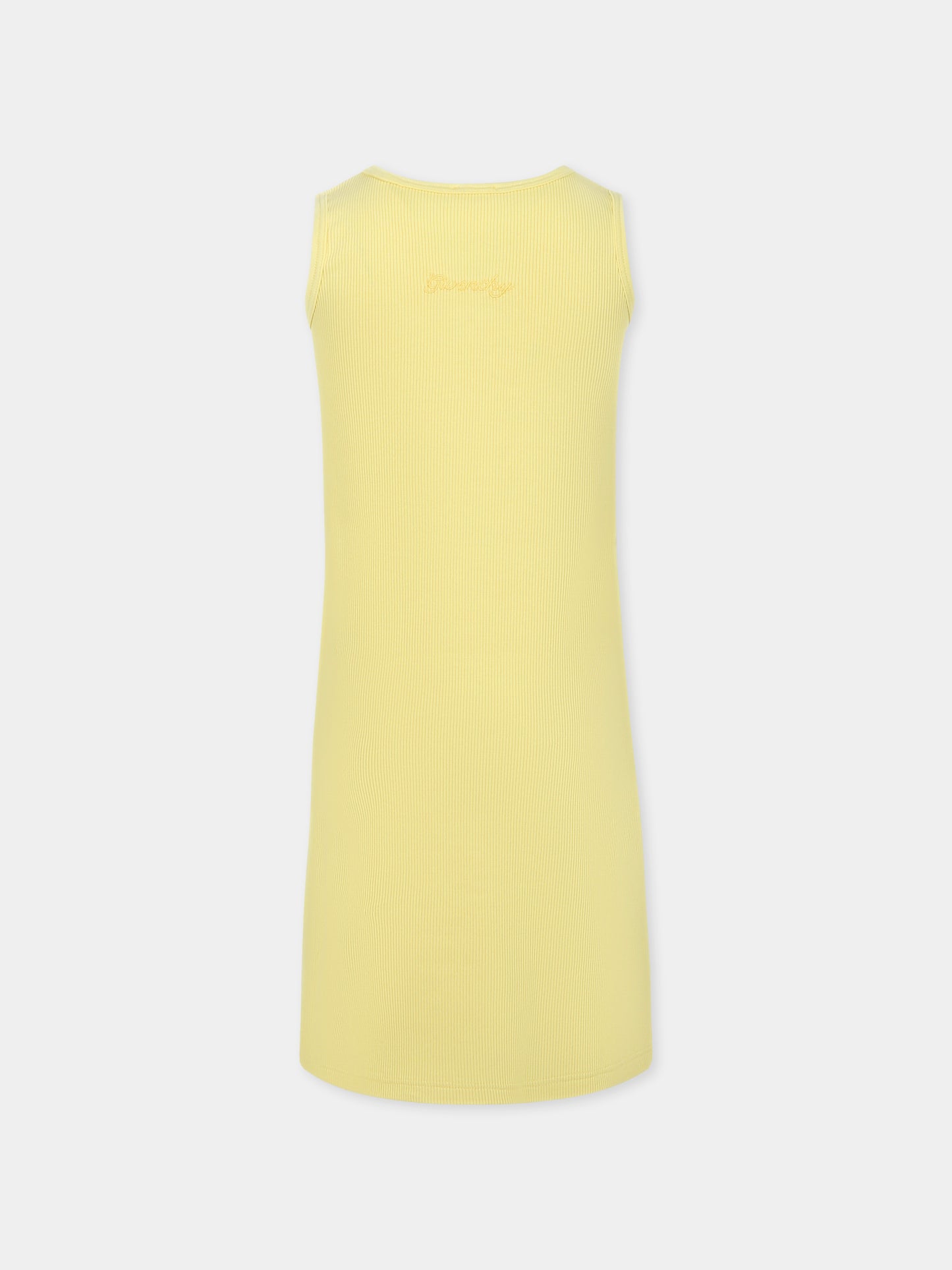 Robe jaune pour fille avec logo