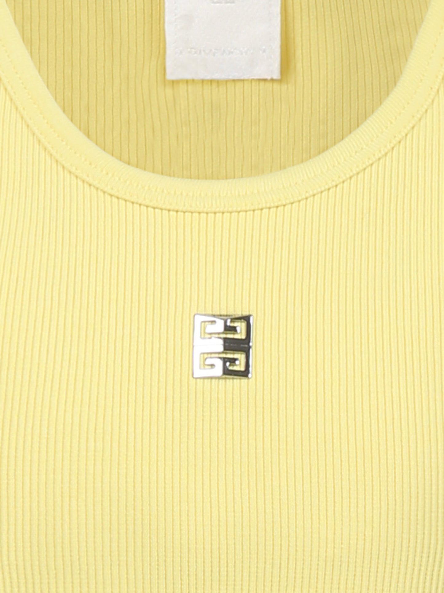 Robe jaune pour fille avec logo