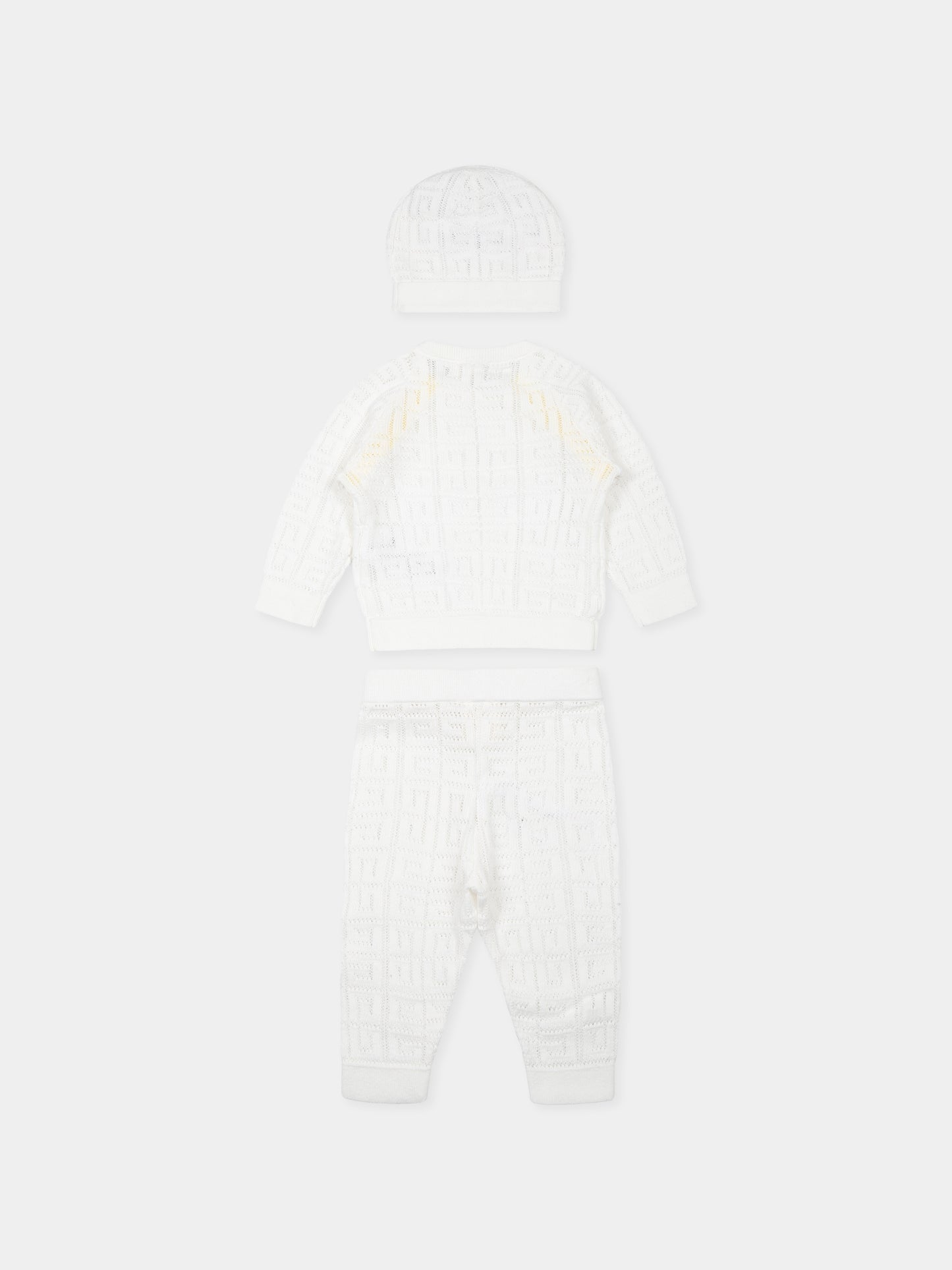 Completo nascita avorio per neoanti con motivo 4G,Givenchy Kids,H30617 117