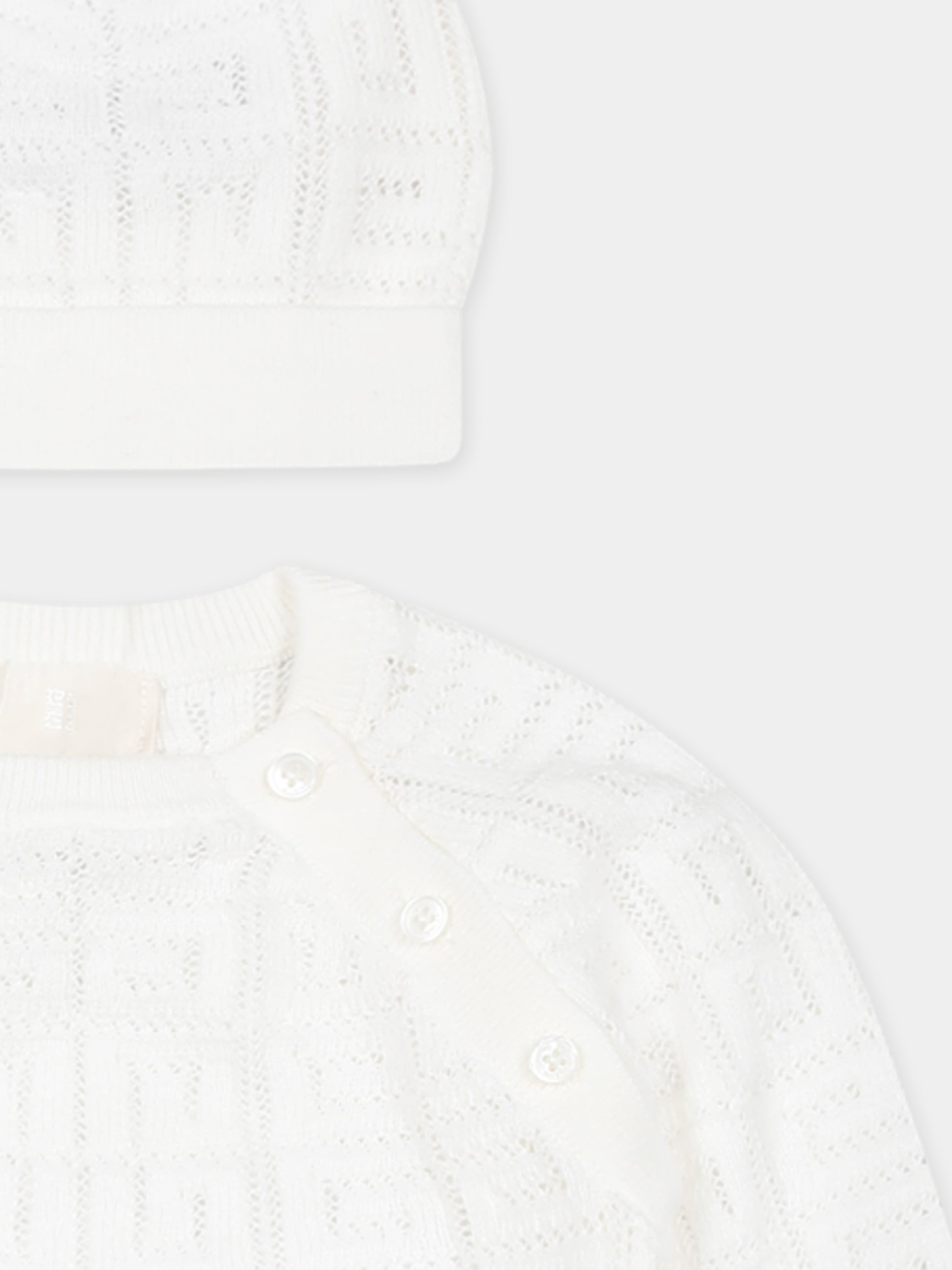 Completo nascita avorio per neoanti con motivo 4G,Givenchy Kids,H30617 117