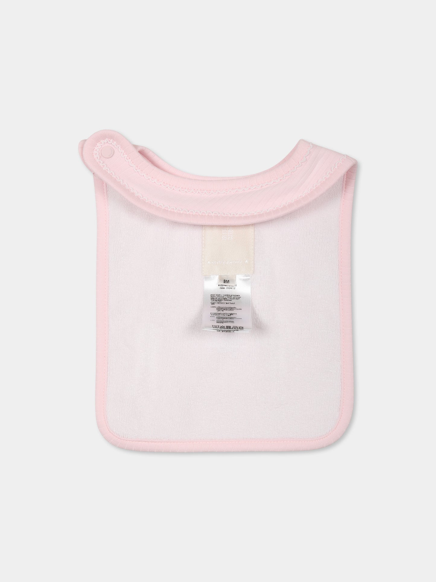 Ensemble combinaison rose pour bébé fille avec logo