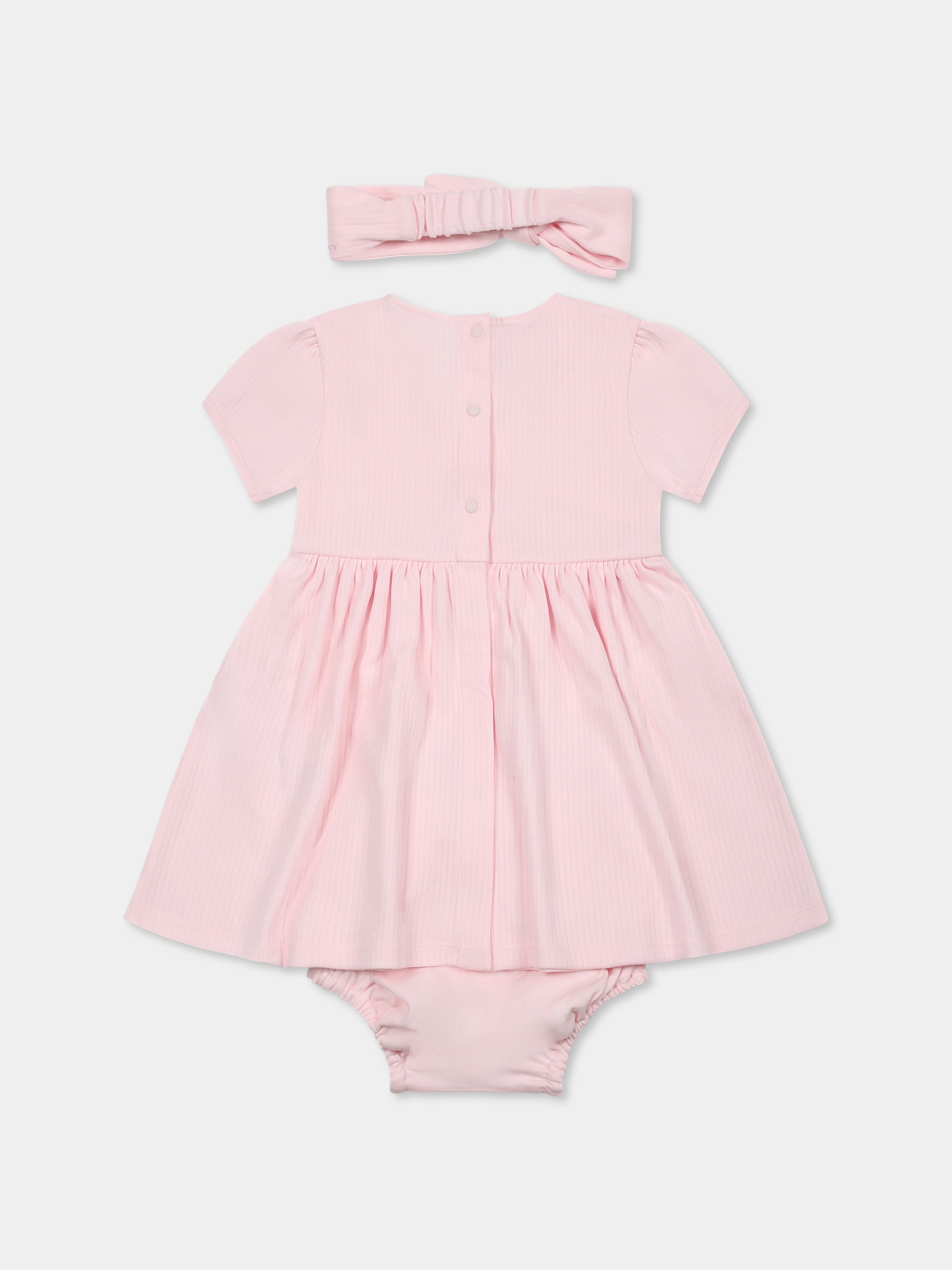 Set vestito rosa per neonata con logo,Givenchy Kids,H30615 44Z