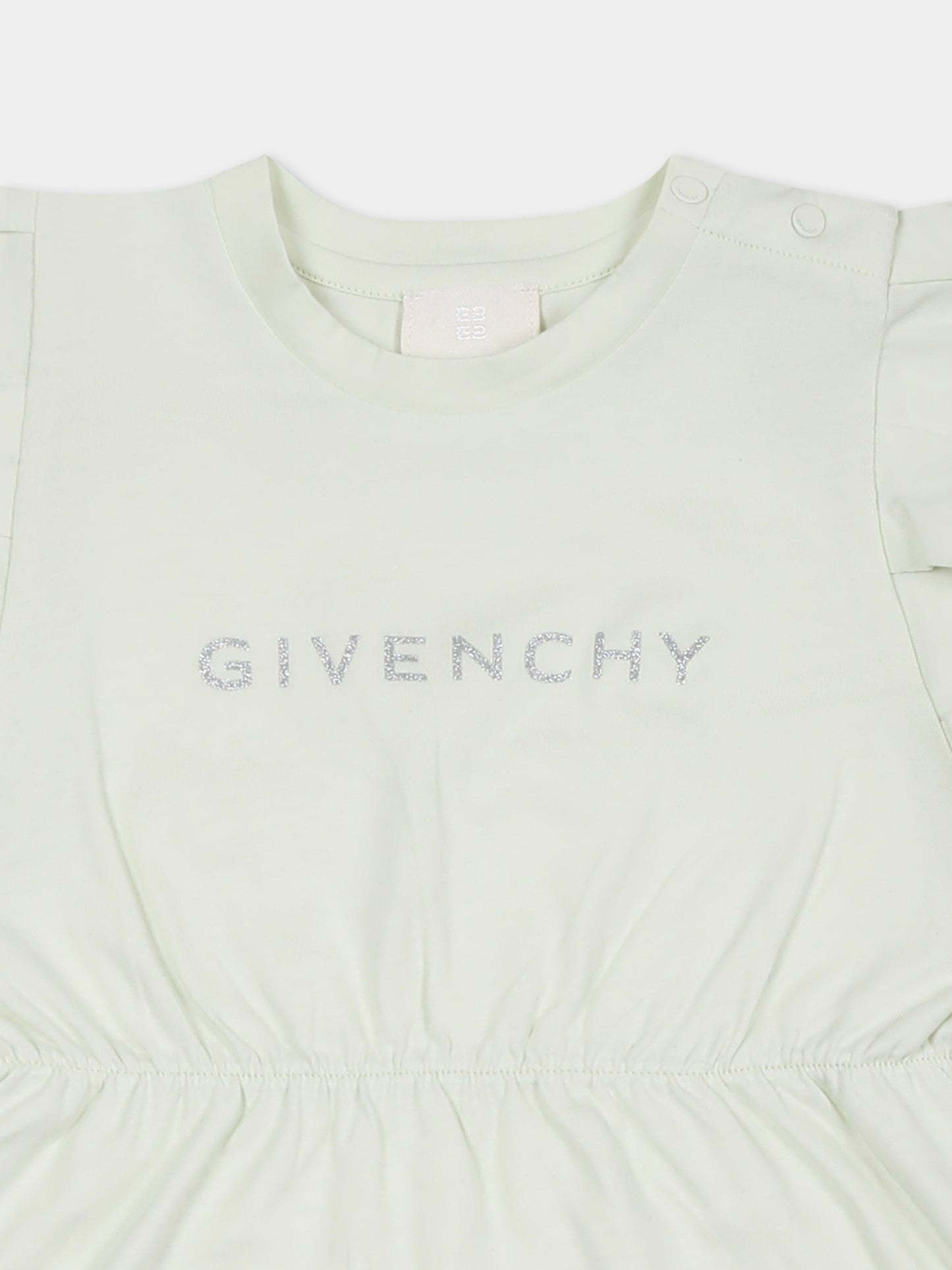 Vestito verde per neonata con logo,Givenchy Kids,H30655 72G