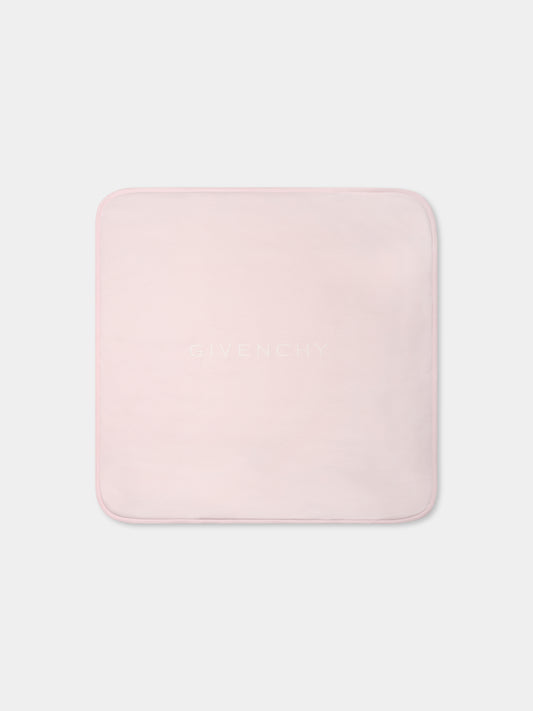 Couverture rose pour bébé fille avec logo