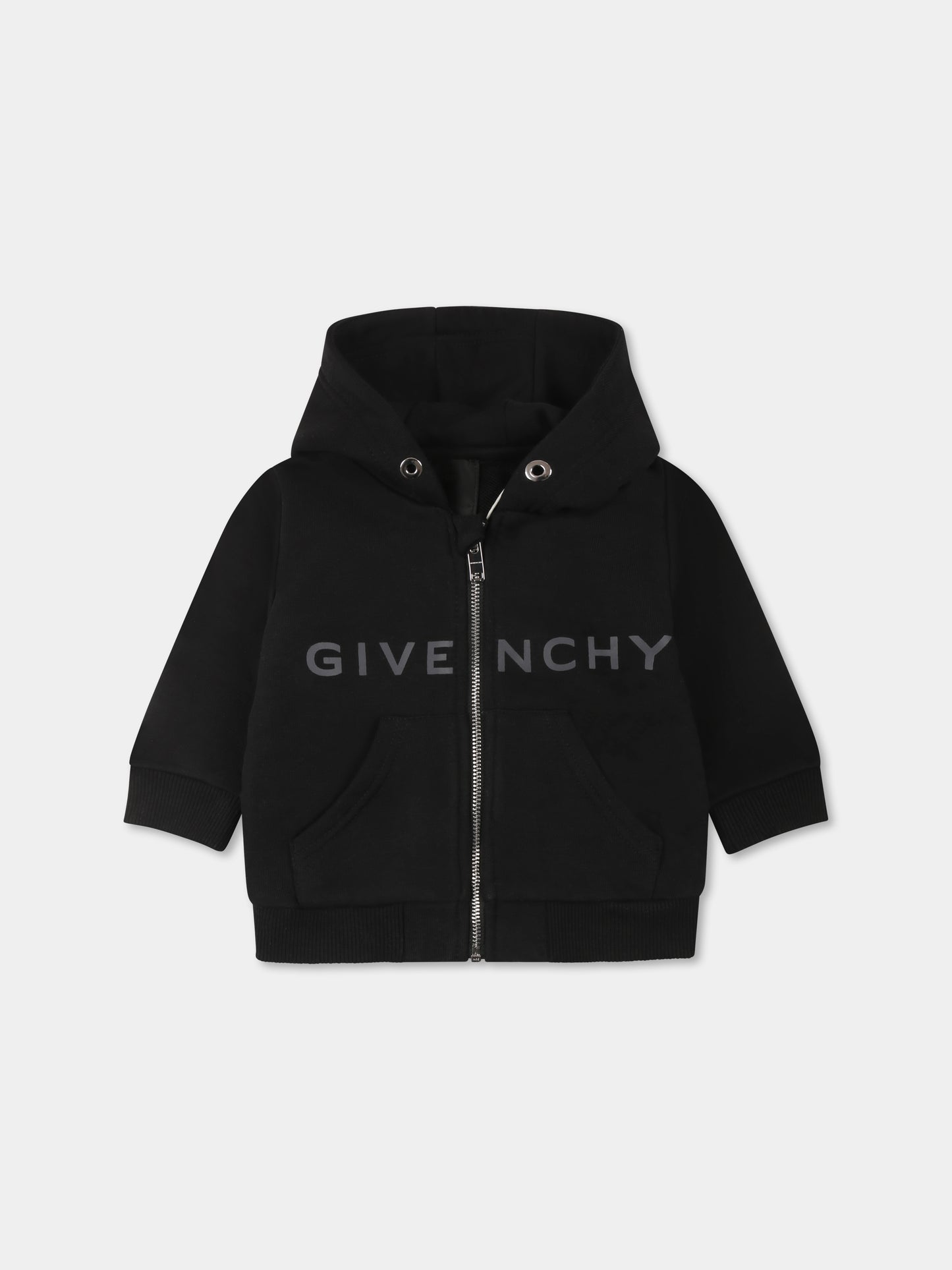 Sweat noir pour bébé garçon avec logo