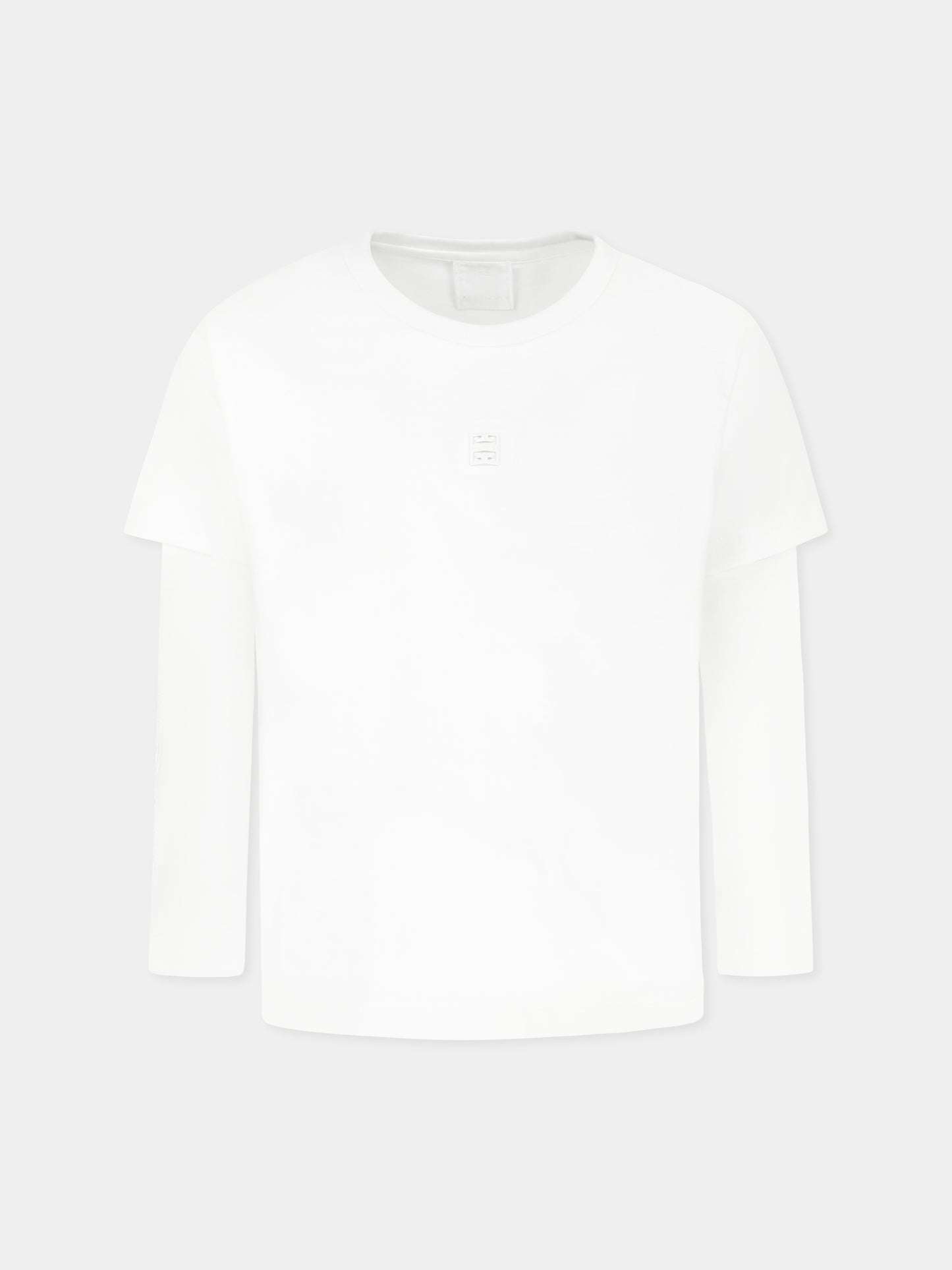 T-shirt blanc pour garçon avec logo