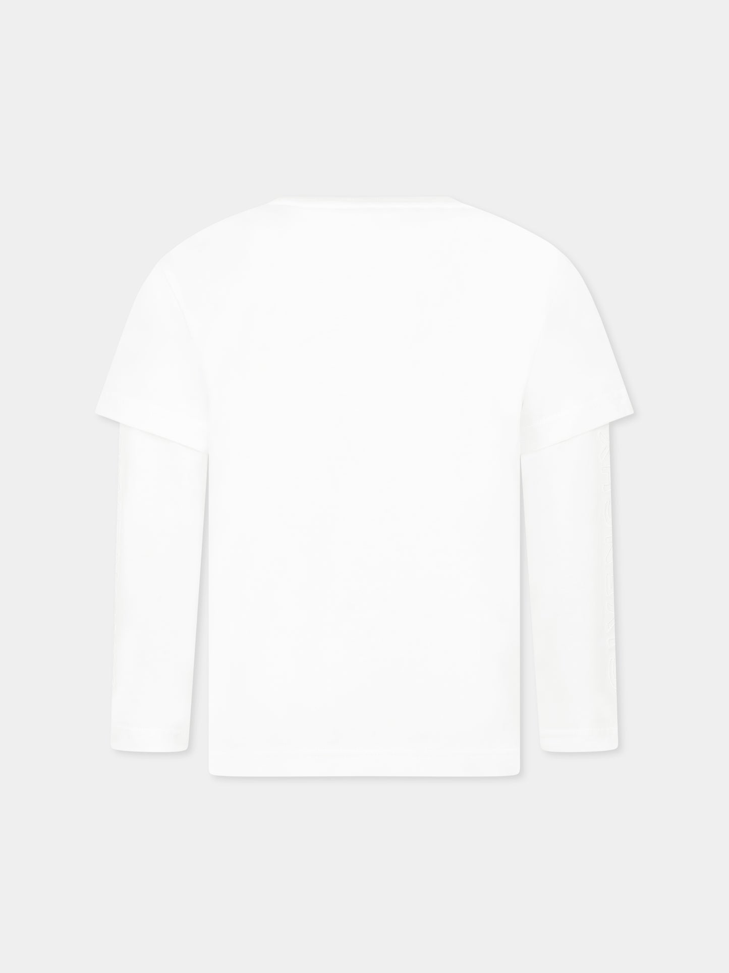 T-shirt blanc pour garçon avec logo