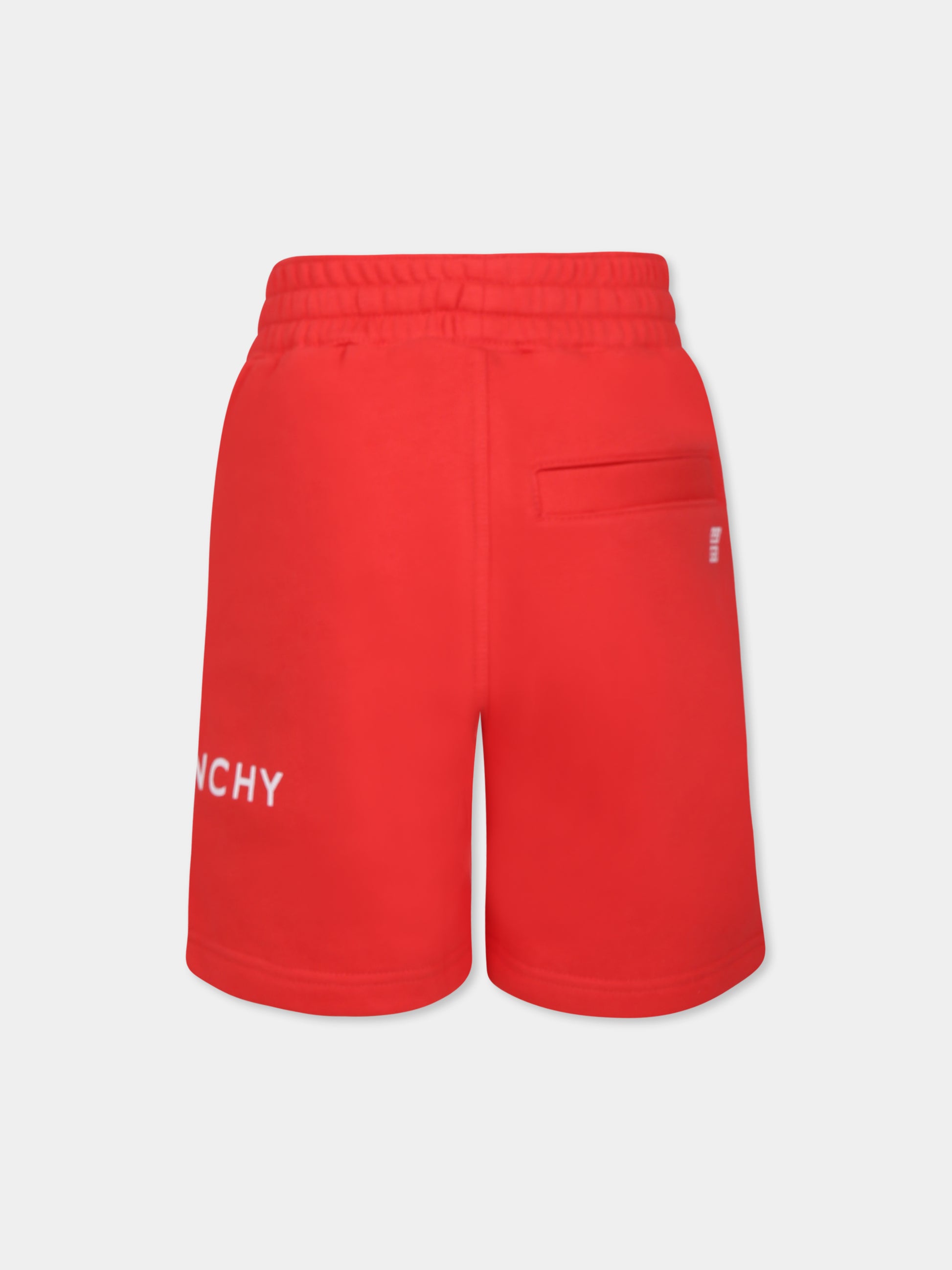 Shorts rossi per bambino con logo,Givenchy Kids,H30709 977