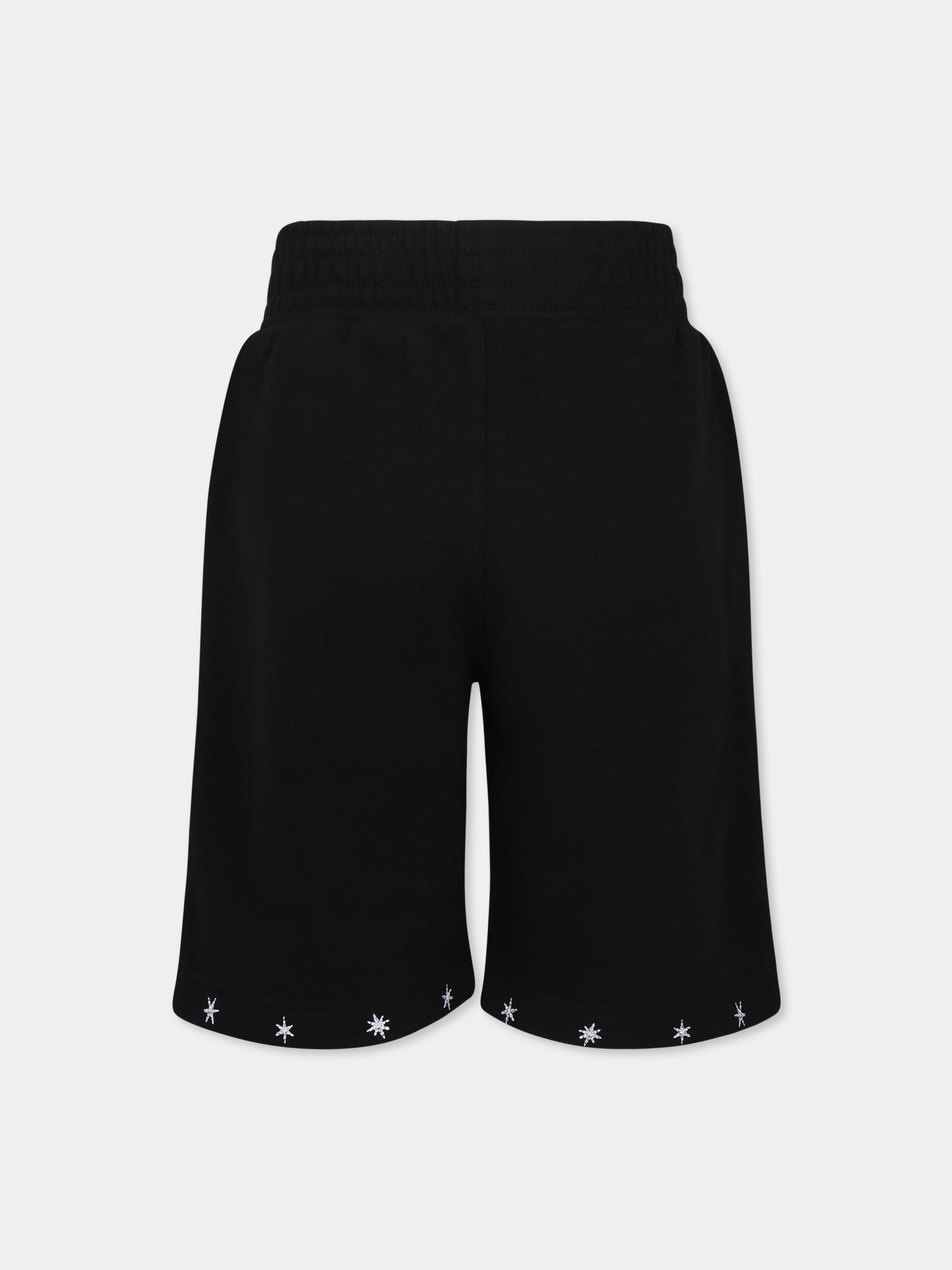 Shorts neri per bambino con logo e stelle,Givenchy Kids,H30710 09B