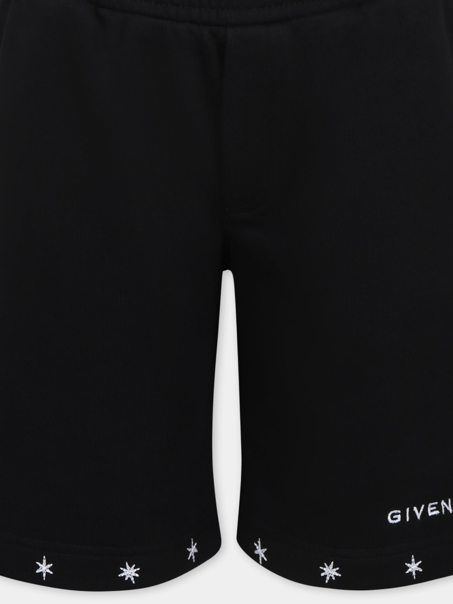 Shorts neri per bambino con logo e stelle,Givenchy Kids,H30710 09B