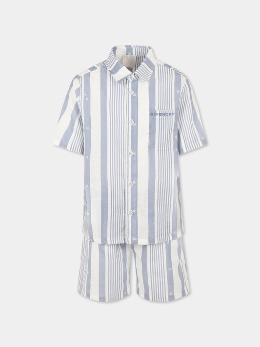 Completo celeste per bambino con logo,Givenchy Kids,H30716 V21