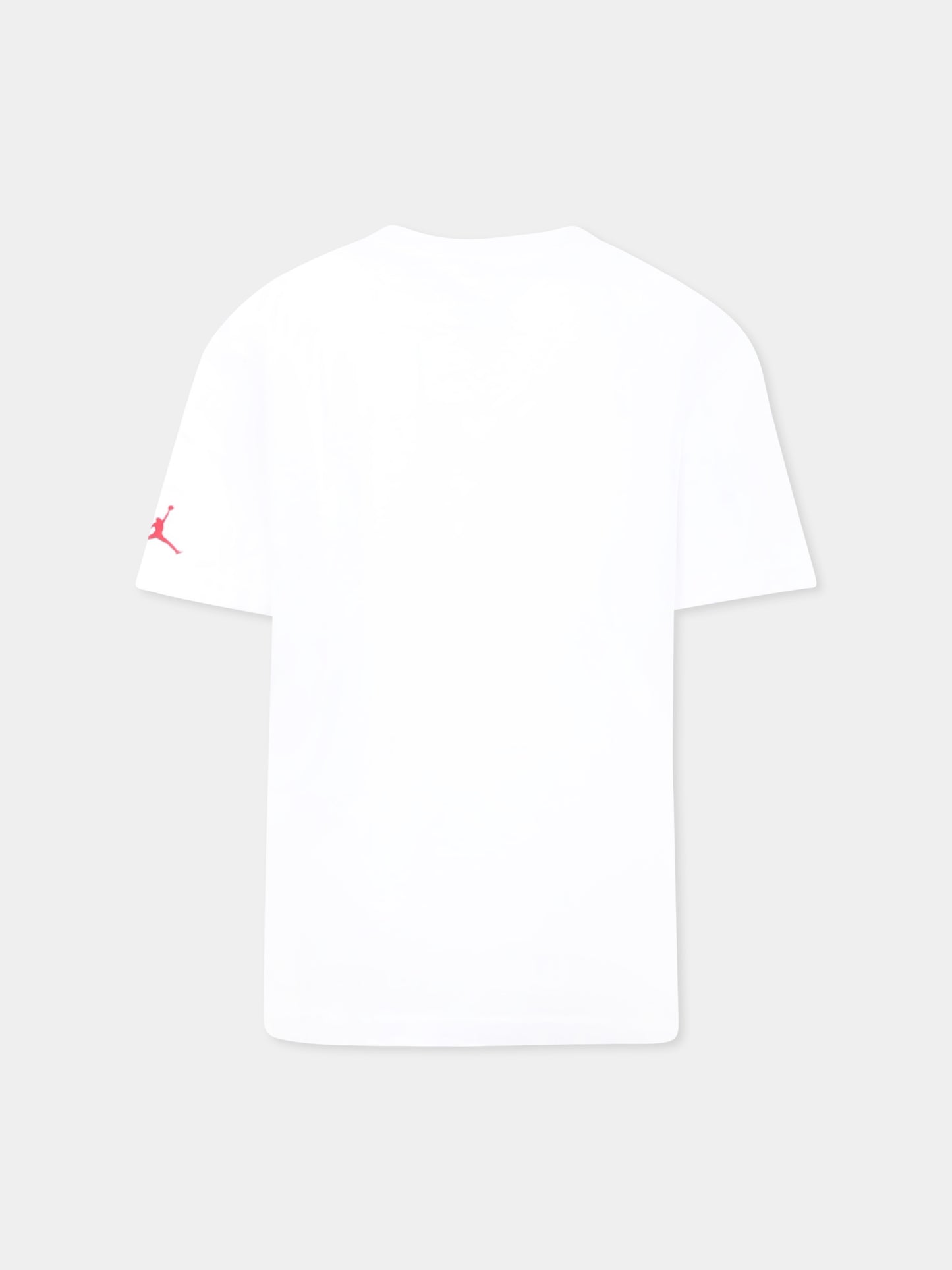 T-shirt blanc pour garçon avec basket