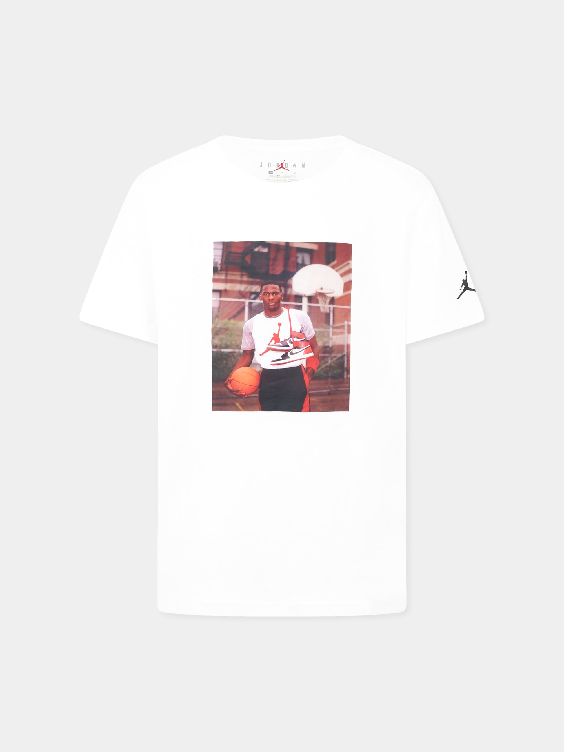 T-shirt bianca per bambino con stampa Michael Jordan,Jordan,95D626 001