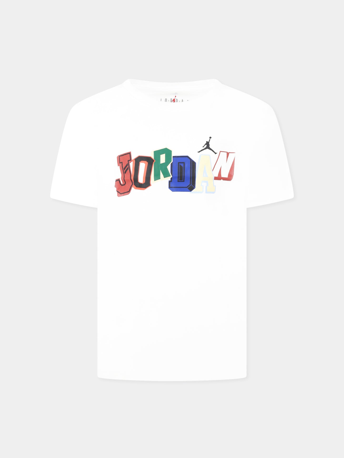 T-shirt blanc pour garçon avec logo