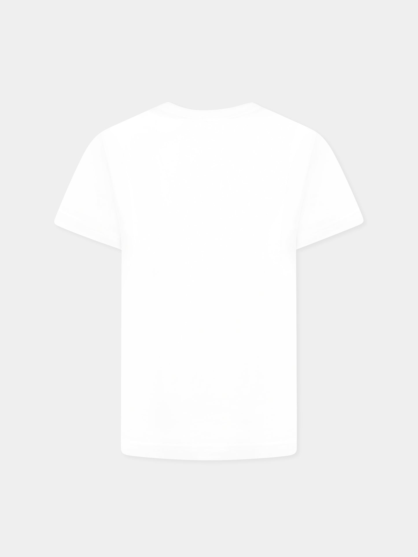 T-shirt blanc pour garçon avec logo