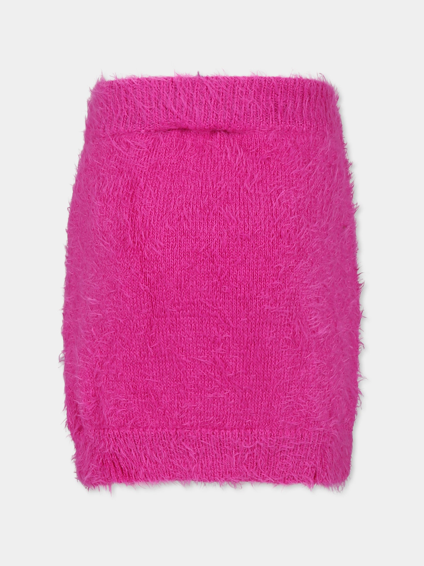 Gonna fucsia per bambina con logo,Msgm Kids,F3MSJGSK102 044