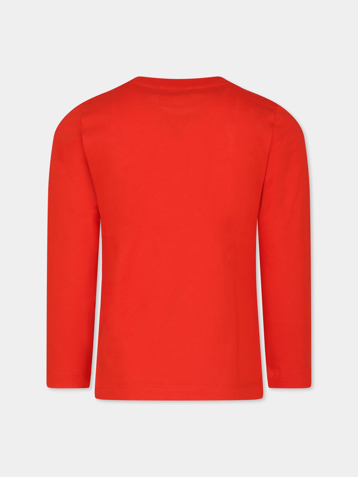 T-shirt rossa per bambino con Teddy Bear,Moschino Kids,HPO00J LAA02 50109