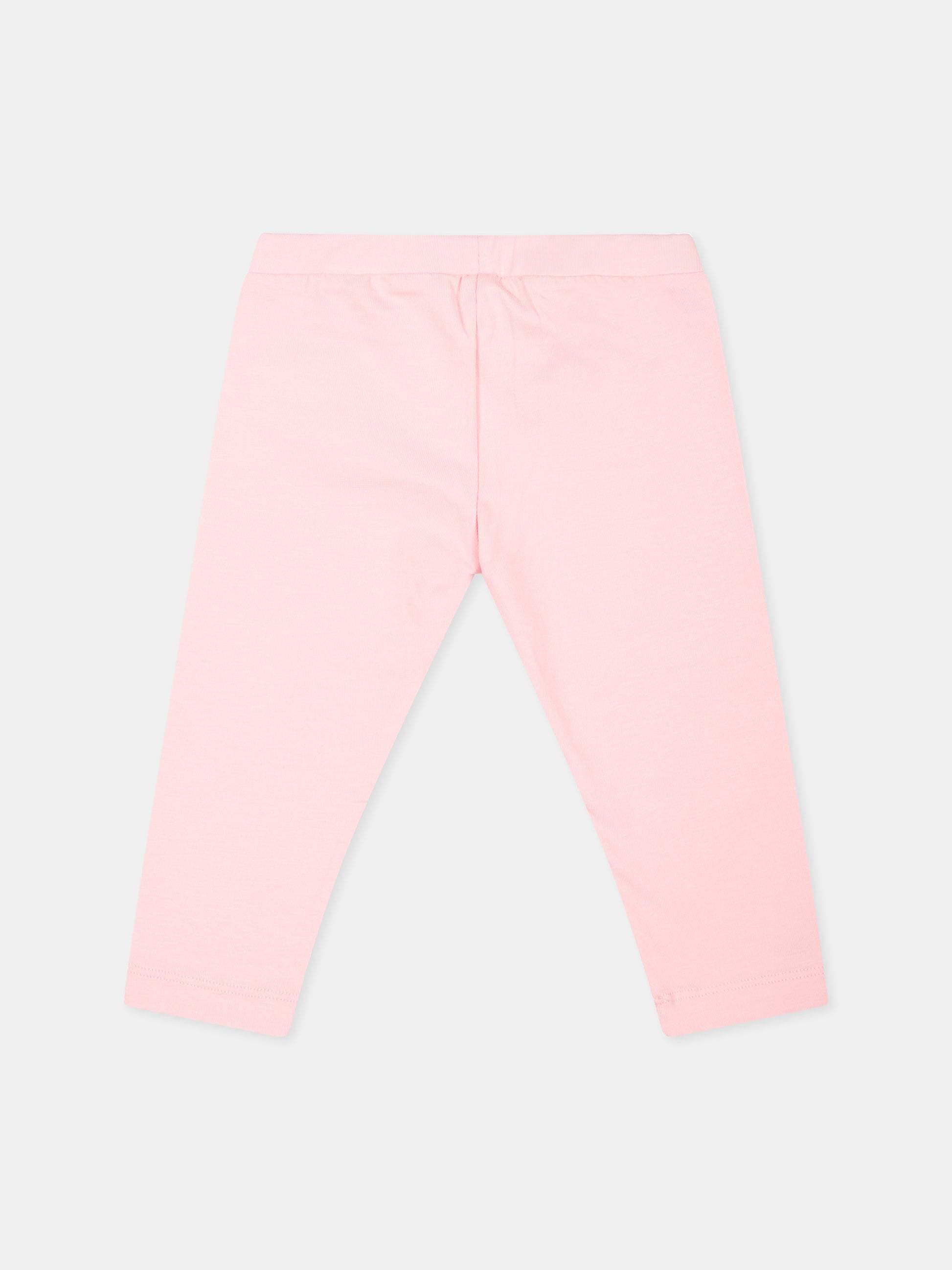 Leggings rosa per neonata con logo,Moschino Kids,MAP032 LBA00 50209