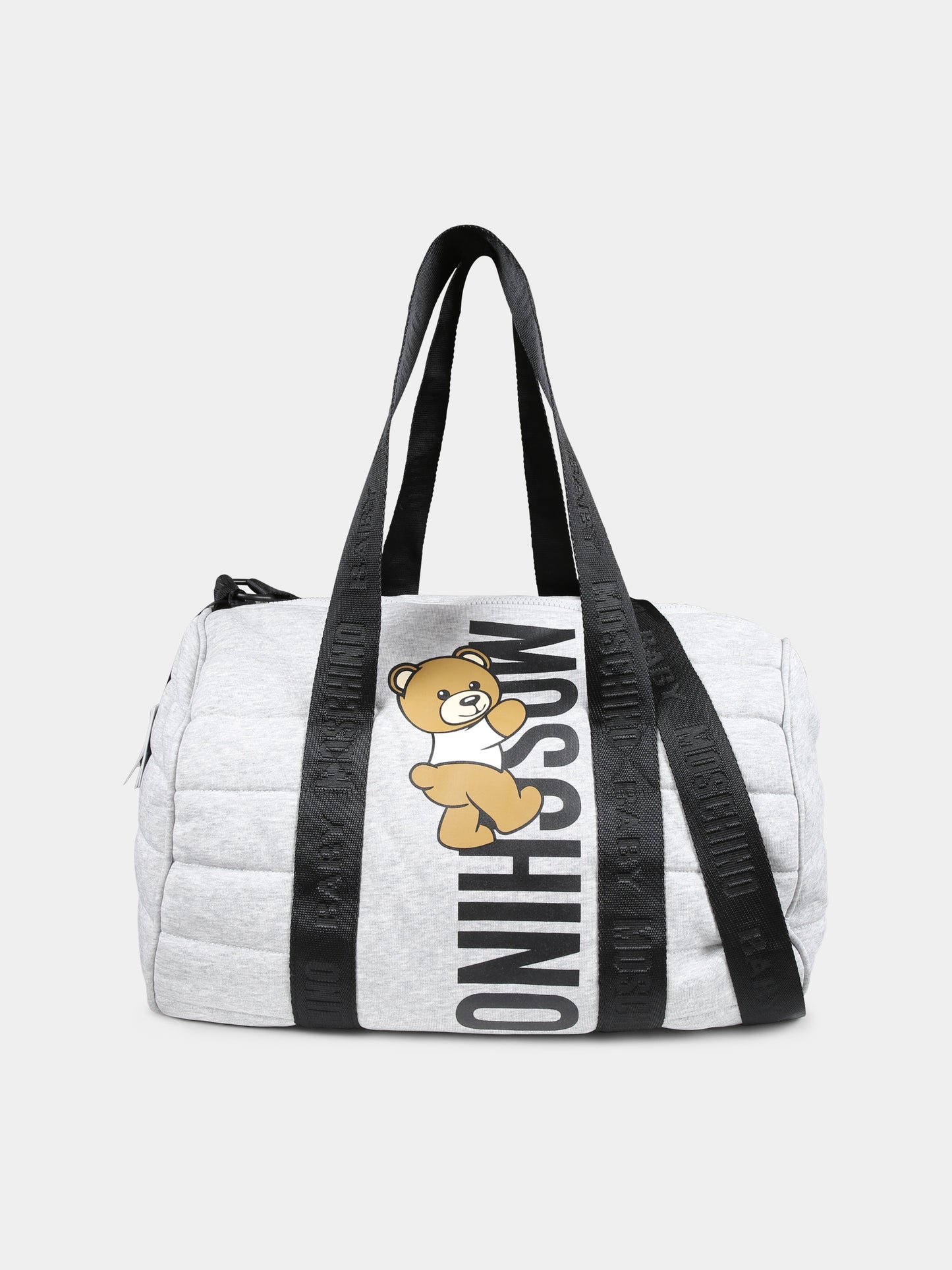 Borsa mamma grigia per neonati con Teddy Bear,Moschino Kids,MOX03P LCA26 60926