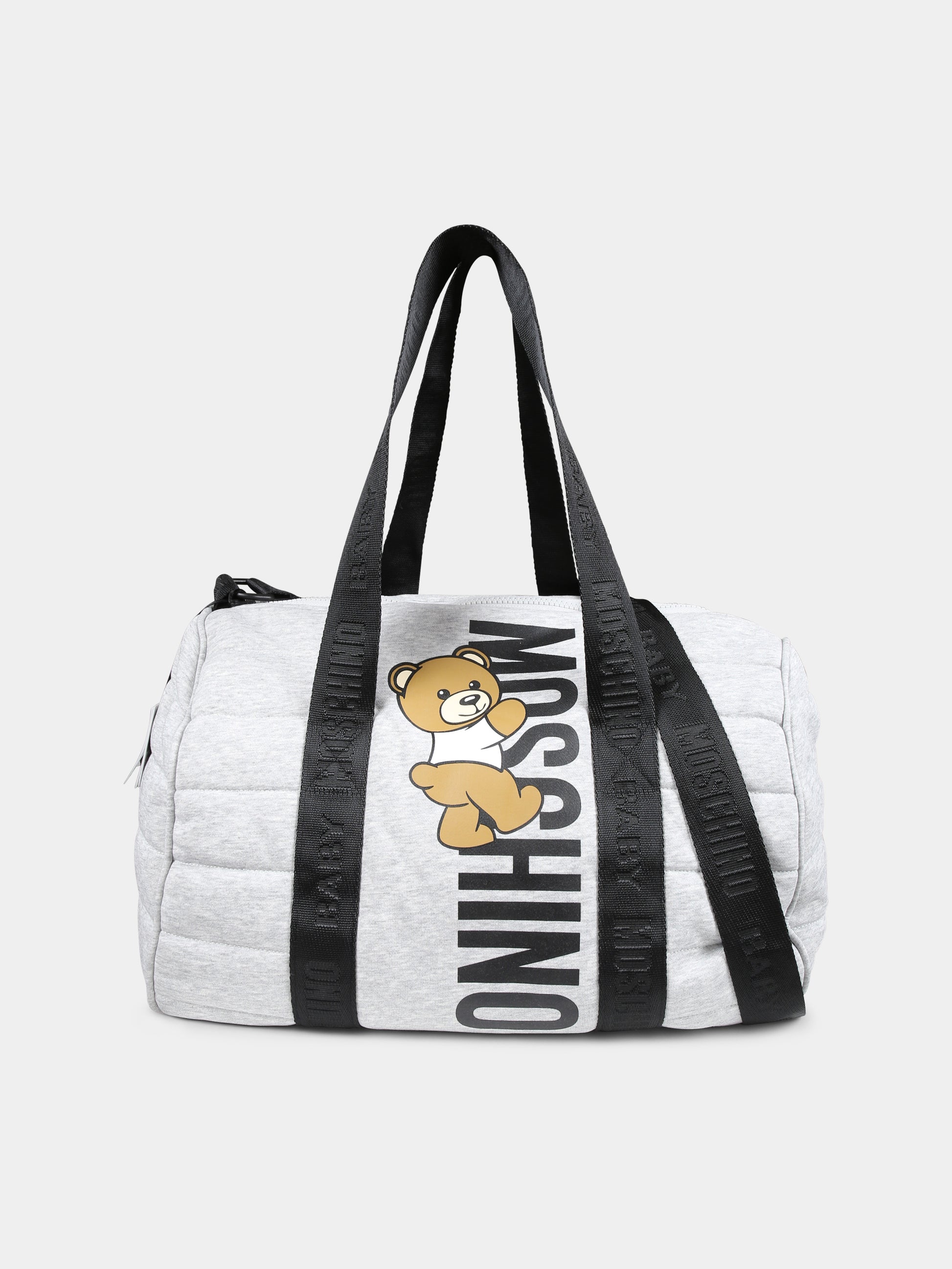 Borsa mamma grigia per neonati con Teddy Bear,Moschino Kids,MOX03P LCA26 60926