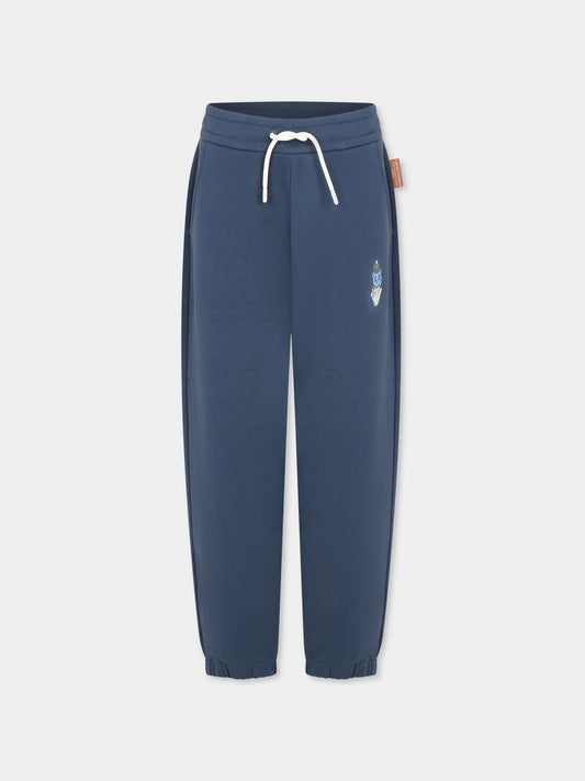 Pantaloni blu per bambino con Manga Bear,Emporio Armani,EB000275 AF13552 UB150