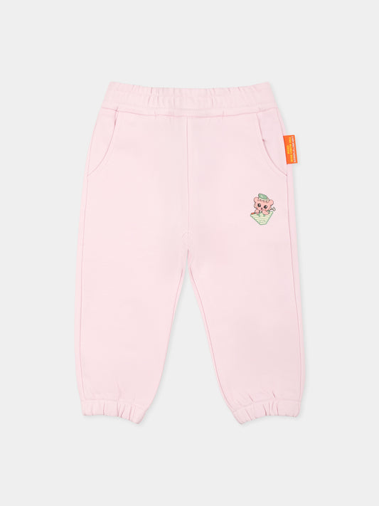 Pantalon rose pour bébé fille avec Magna Bear