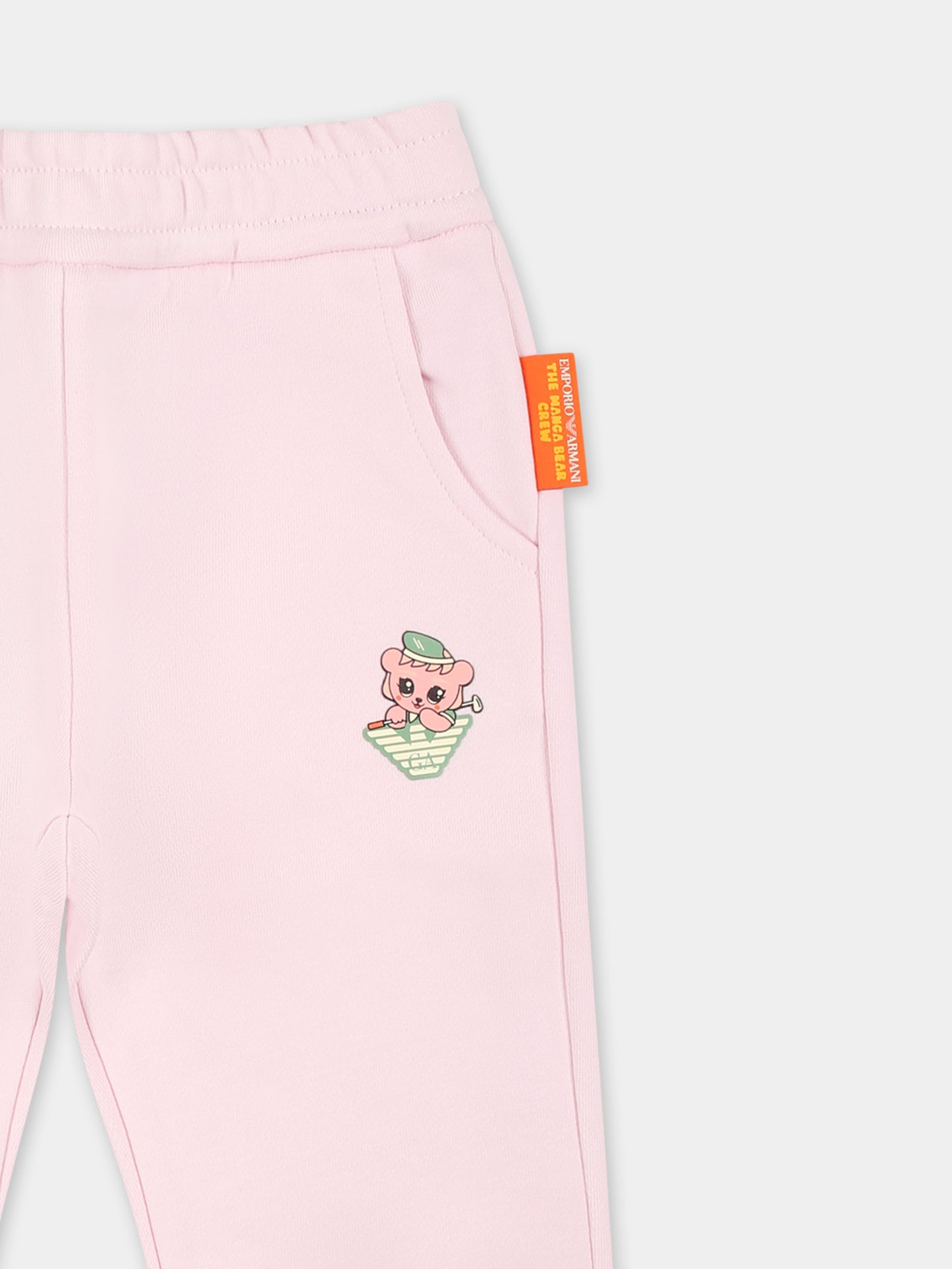 Pantalon rose pour bébé fille avec Magna Bear