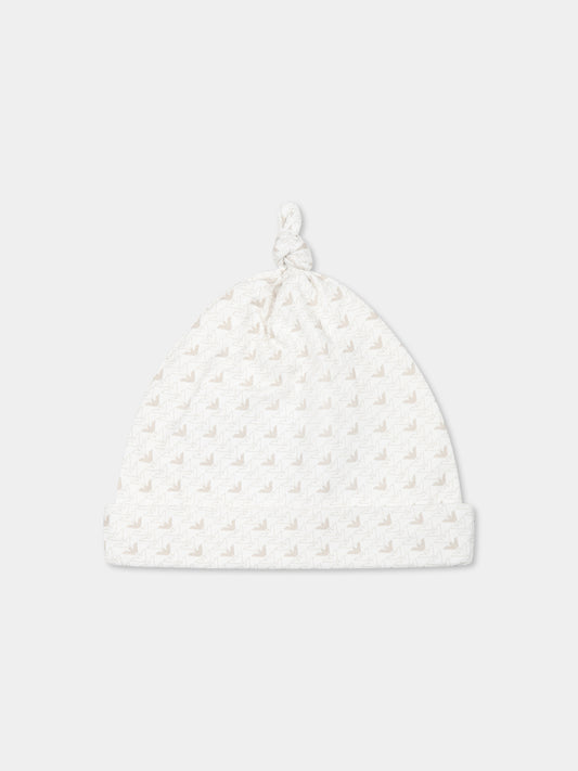 Cappello bianco per neonato con logo,Emporio Armani,EY000005 AF10913 F1014