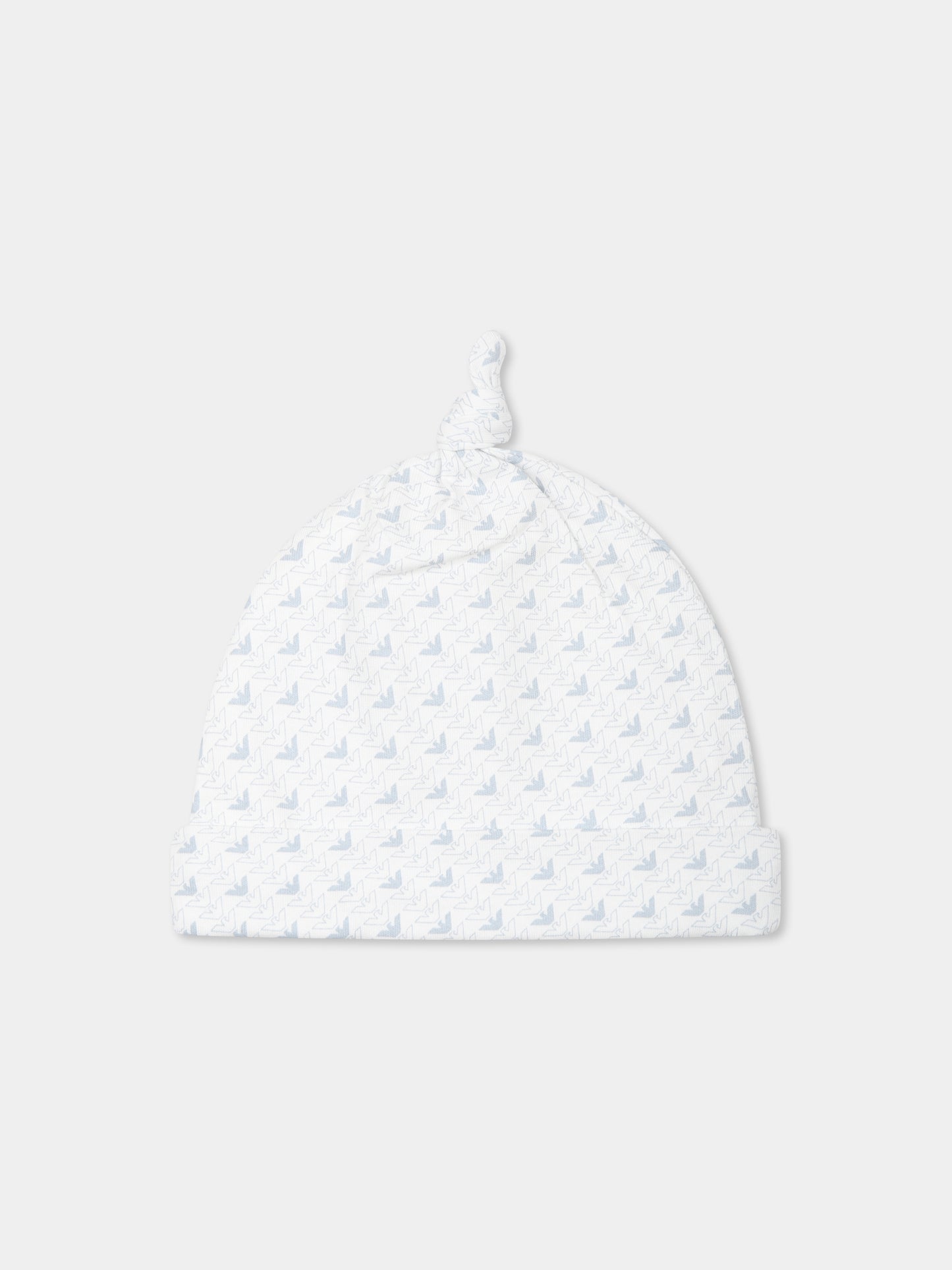 Cappello bianco per neonato con logo,Emporio Armani,EY000005 AF10913 FB054