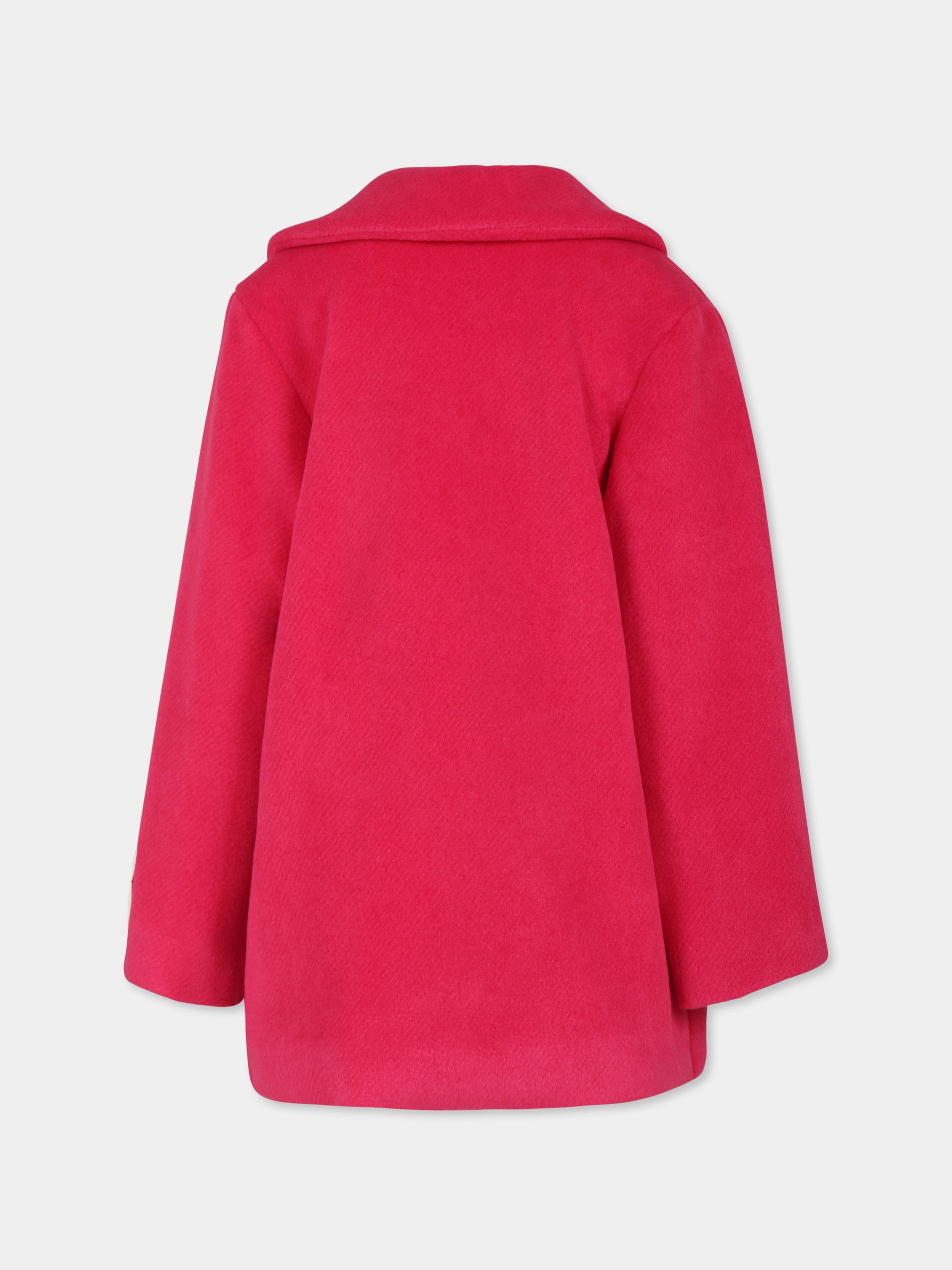 Cappotto fucsia per bambina con logo,Pinko,F3PIJGCO196 045