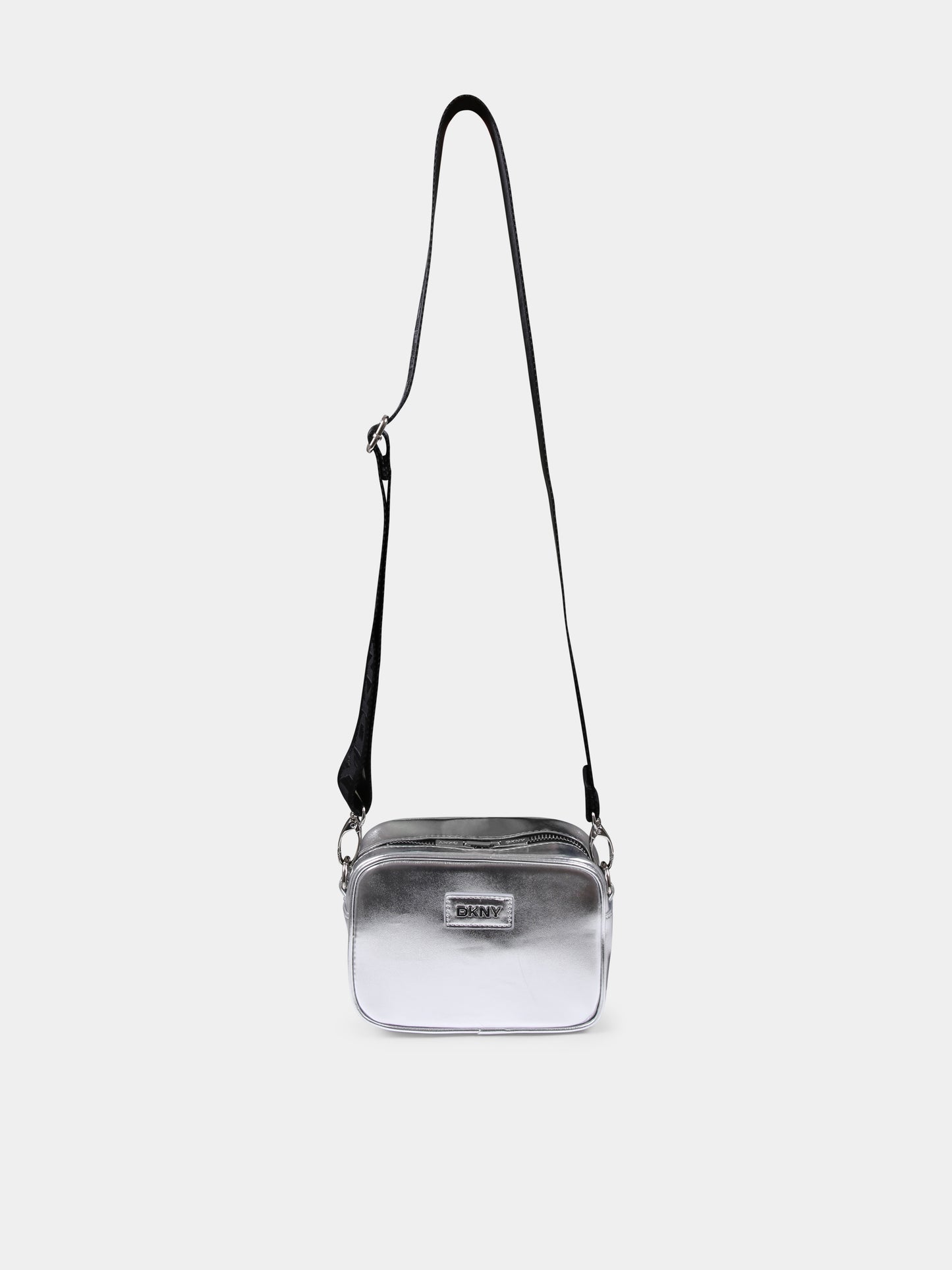 Borsa argento per bambina con logo,Dkny,D62349 016