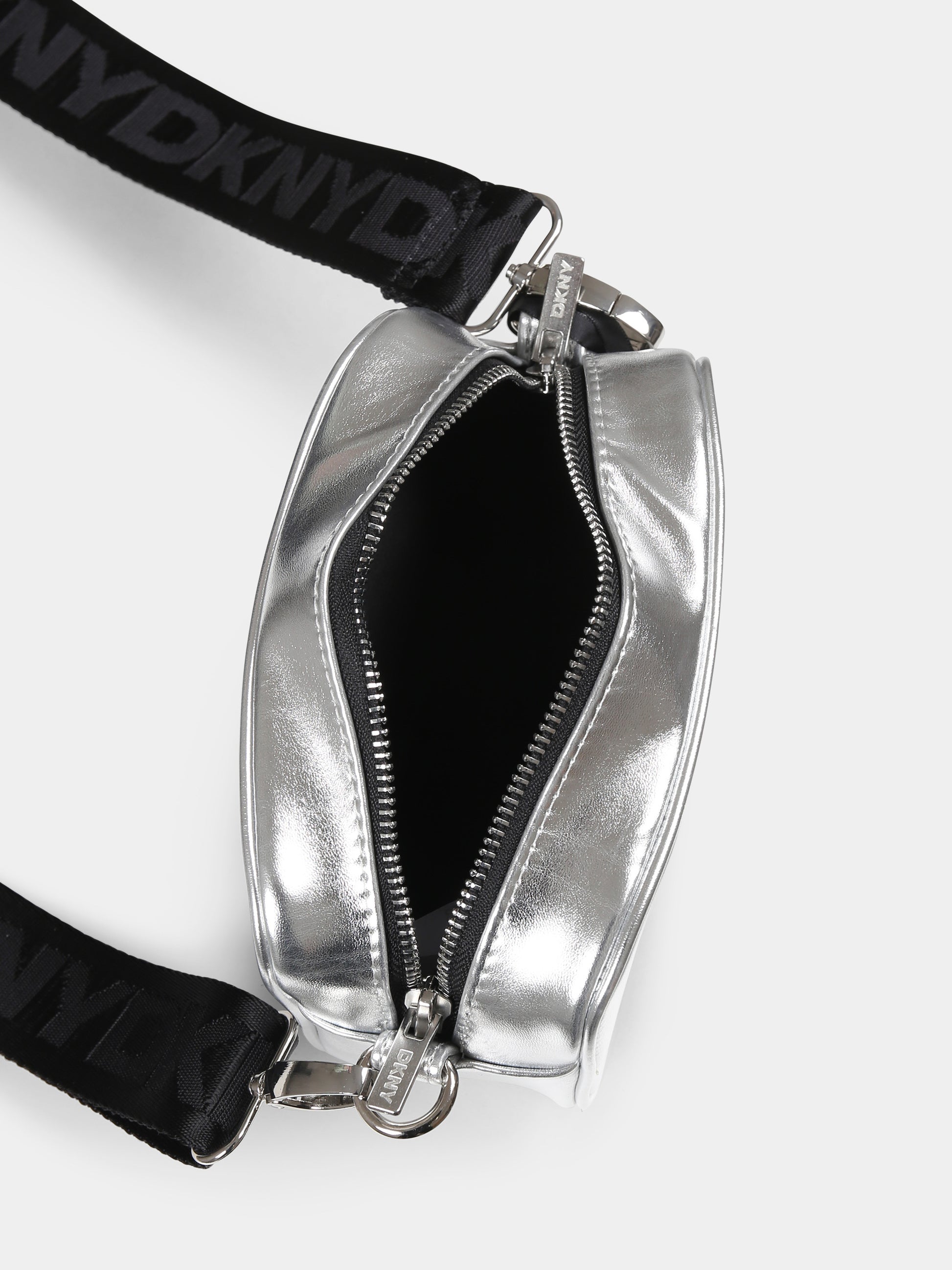 Borsa argento per bambina con logo,Dkny,D62349 016