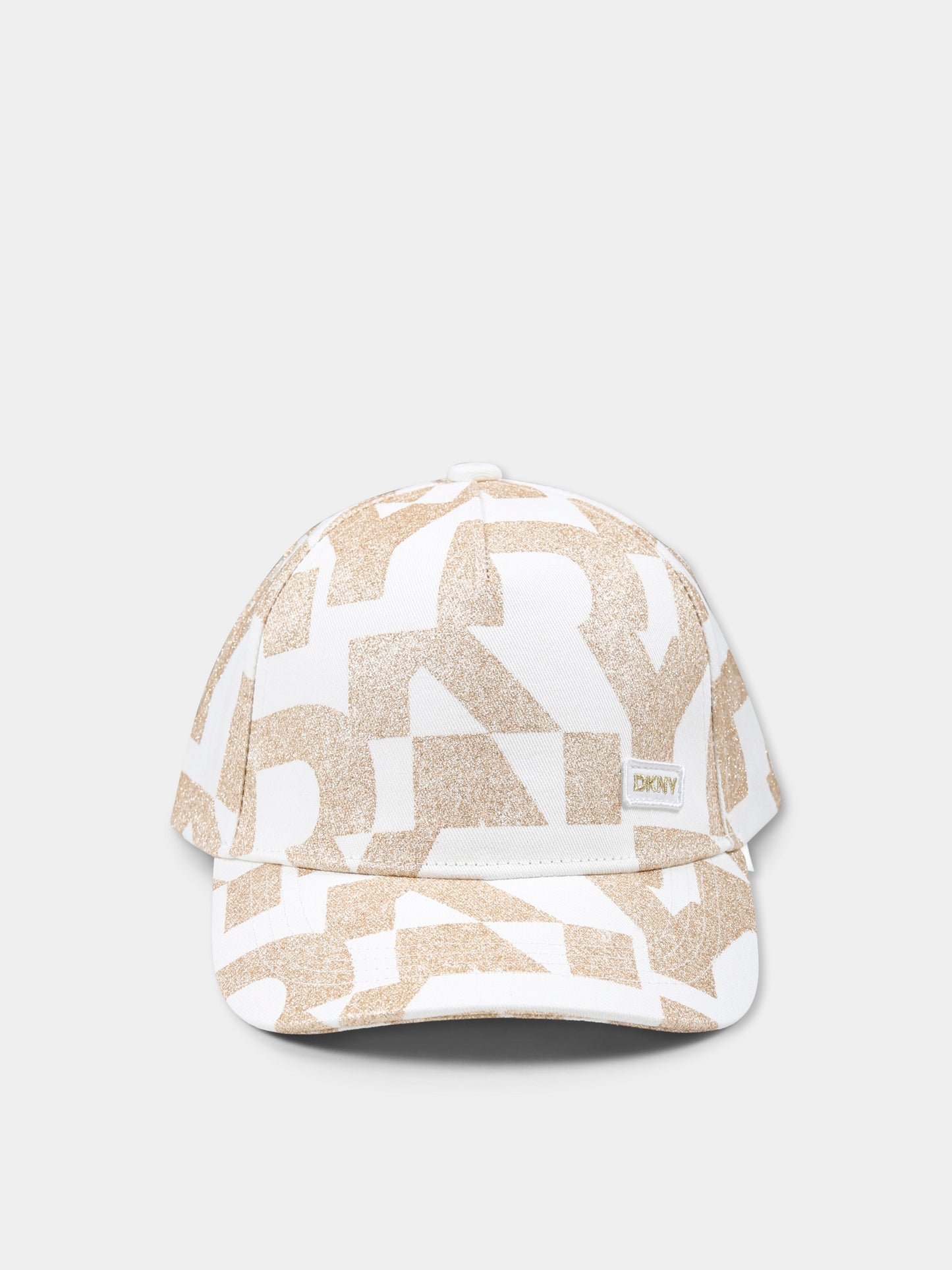 Cappello bianco per bambina con logo,Dkny,D62096 560
