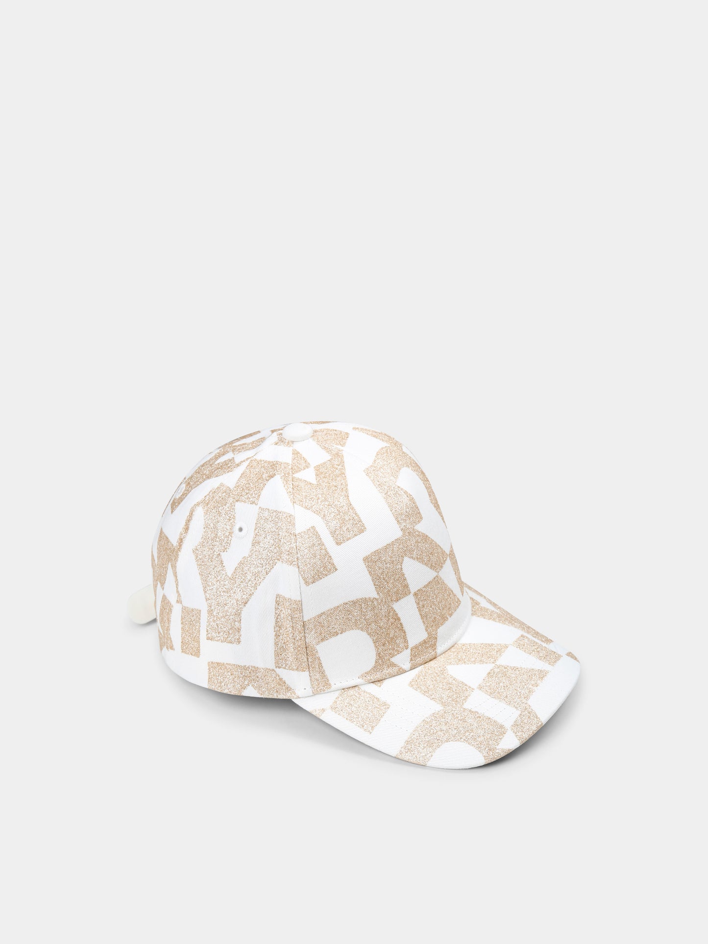 Cappello bianco per bambina con logo,Dkny,D62096 560