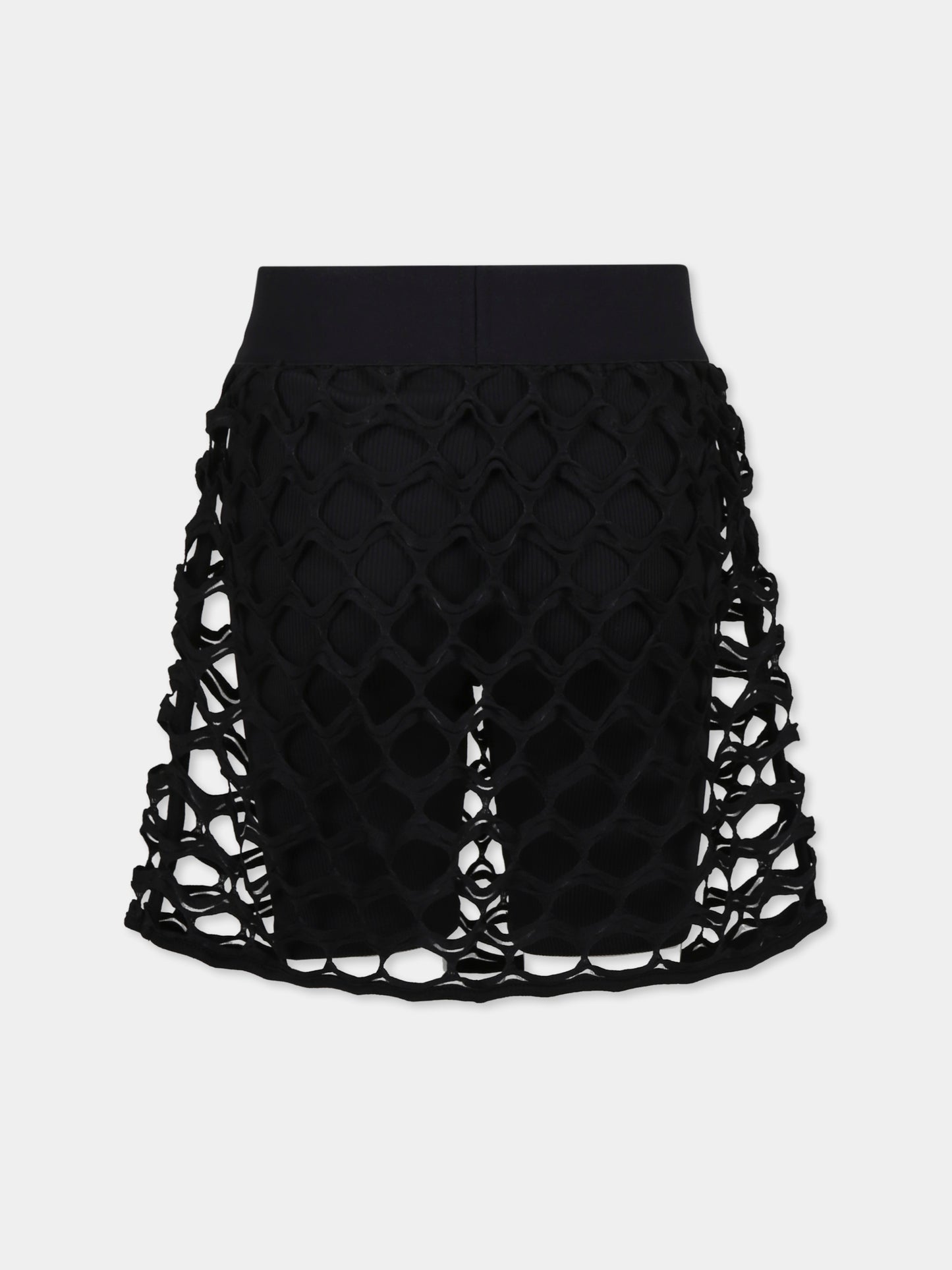 Shorts neri per bambina con logo,Dkny,D62262 09B