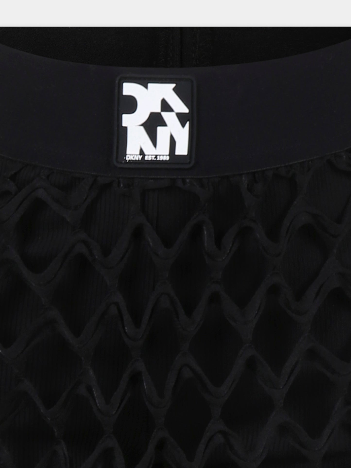 Shorts neri per bambina con logo,Dkny,D62262 09B