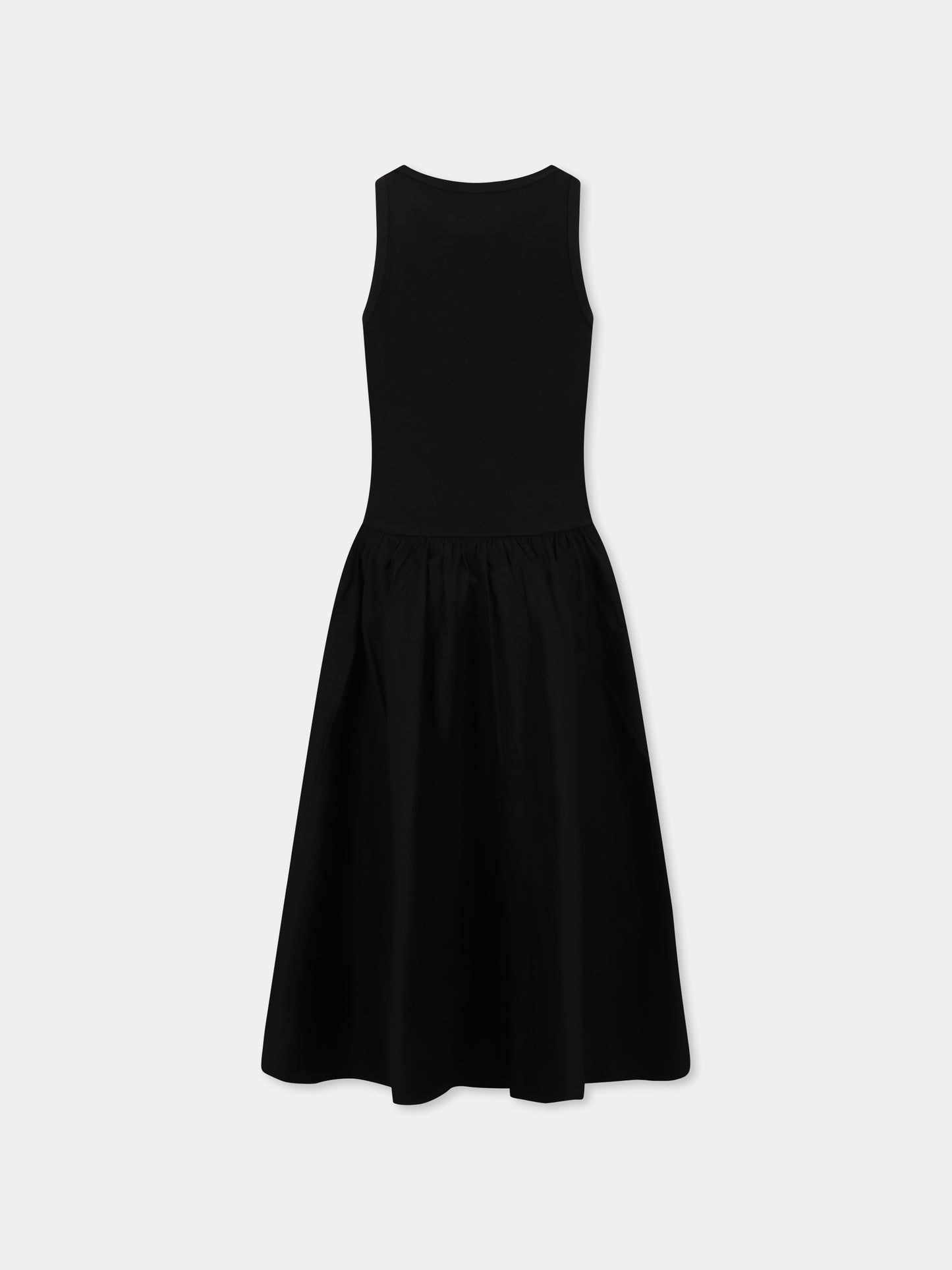 Vestito nero per bambina con logo,Dkny,D62318 09B