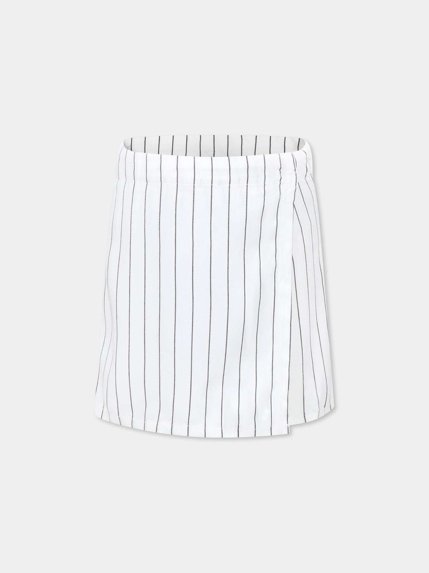 Short blanc pour fille avec logo