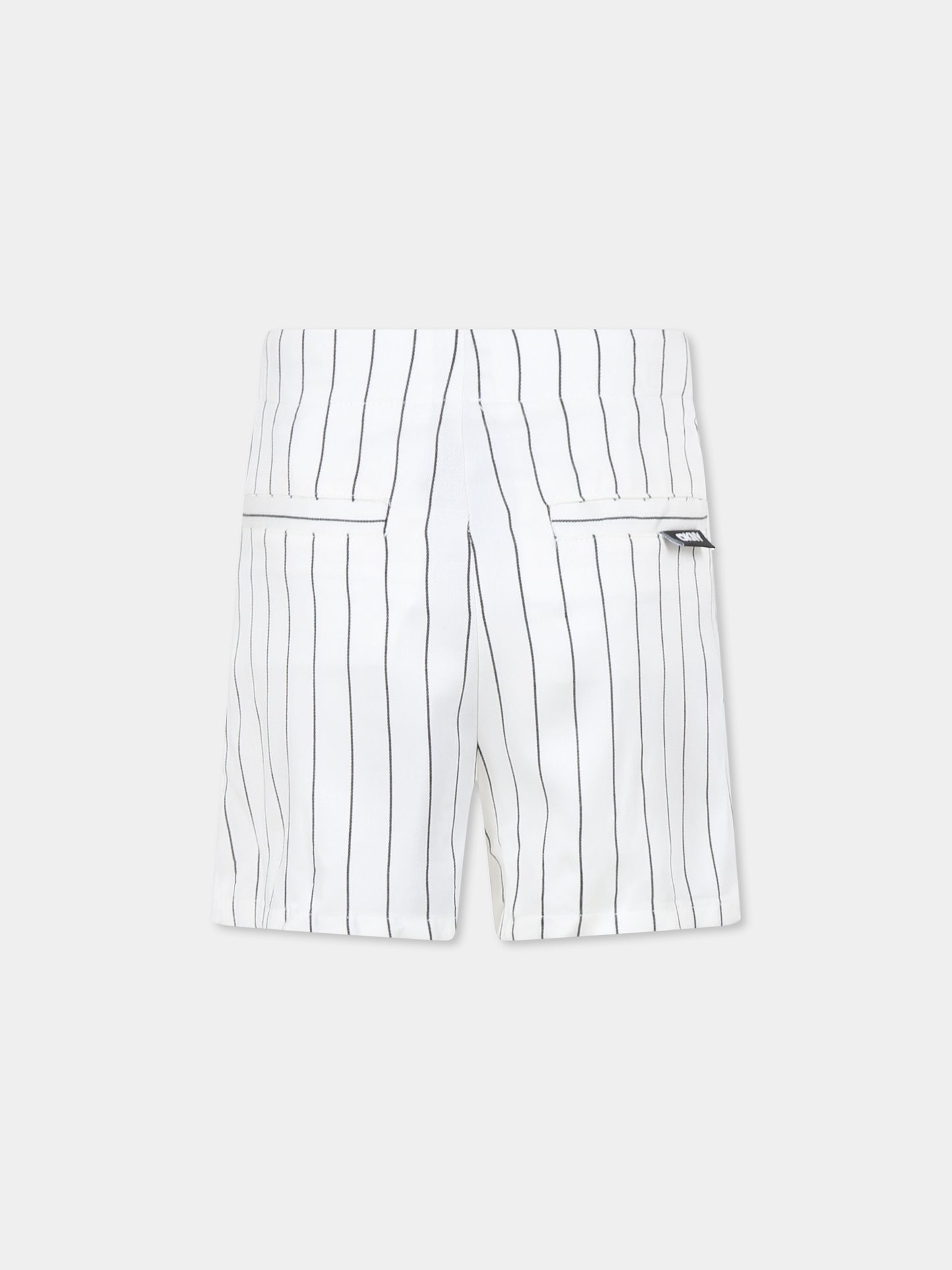Short blanc pour fille avec logo