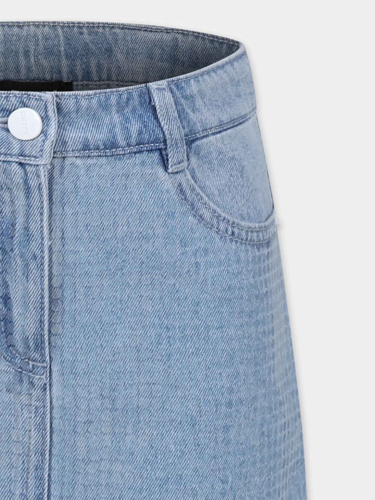 Gonna denim per bambina con paillettes,Dkny,D62259 Z04