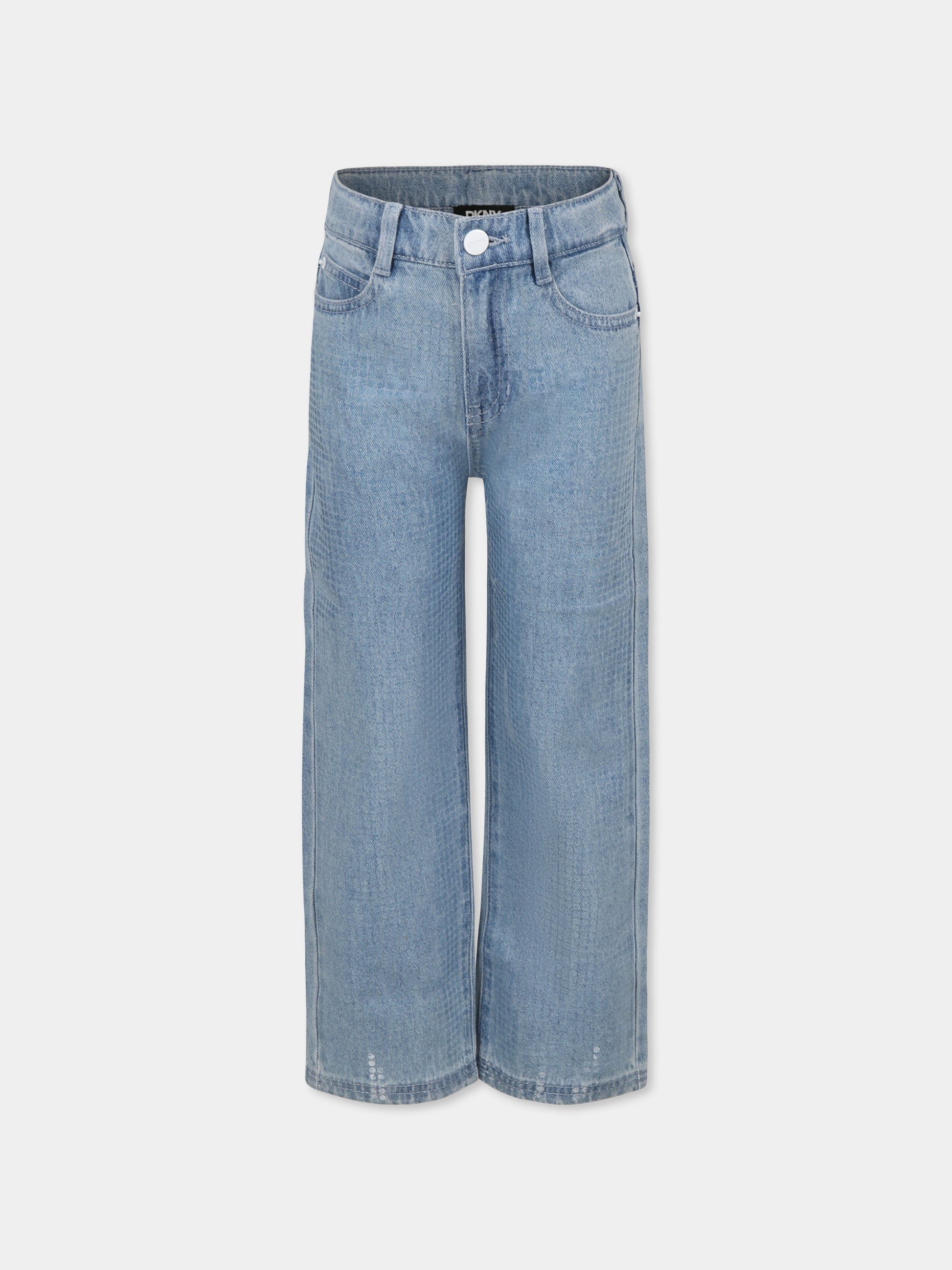 Jeans denim per bambina con paillettes,Dkny,D62334 Z04
