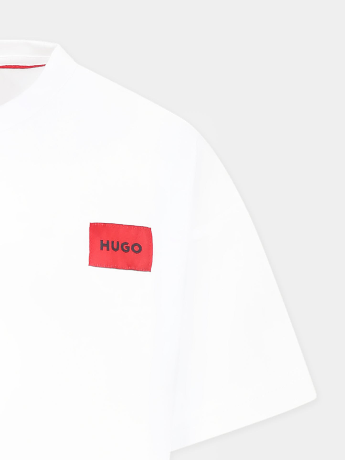 T-shirt blanc pour garçon avec logo