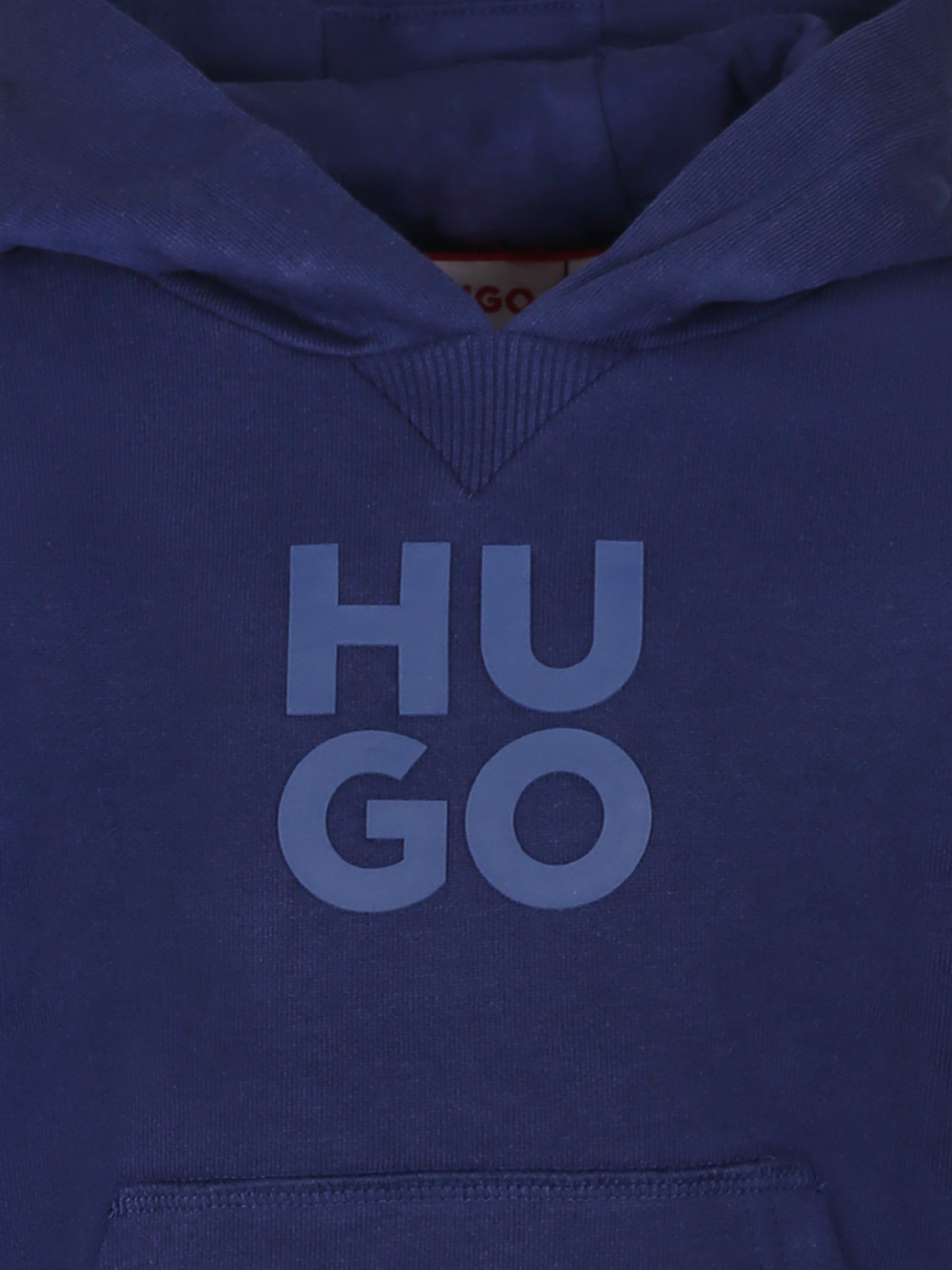 Felpa blu per bambino con logo,Hugo,G00349 84N