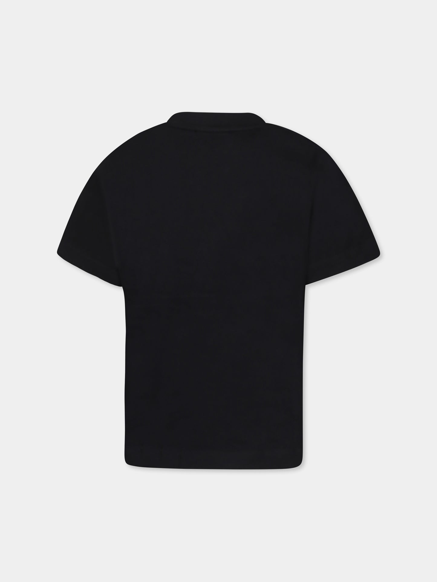 T-shirt noir pour garçon avec logo