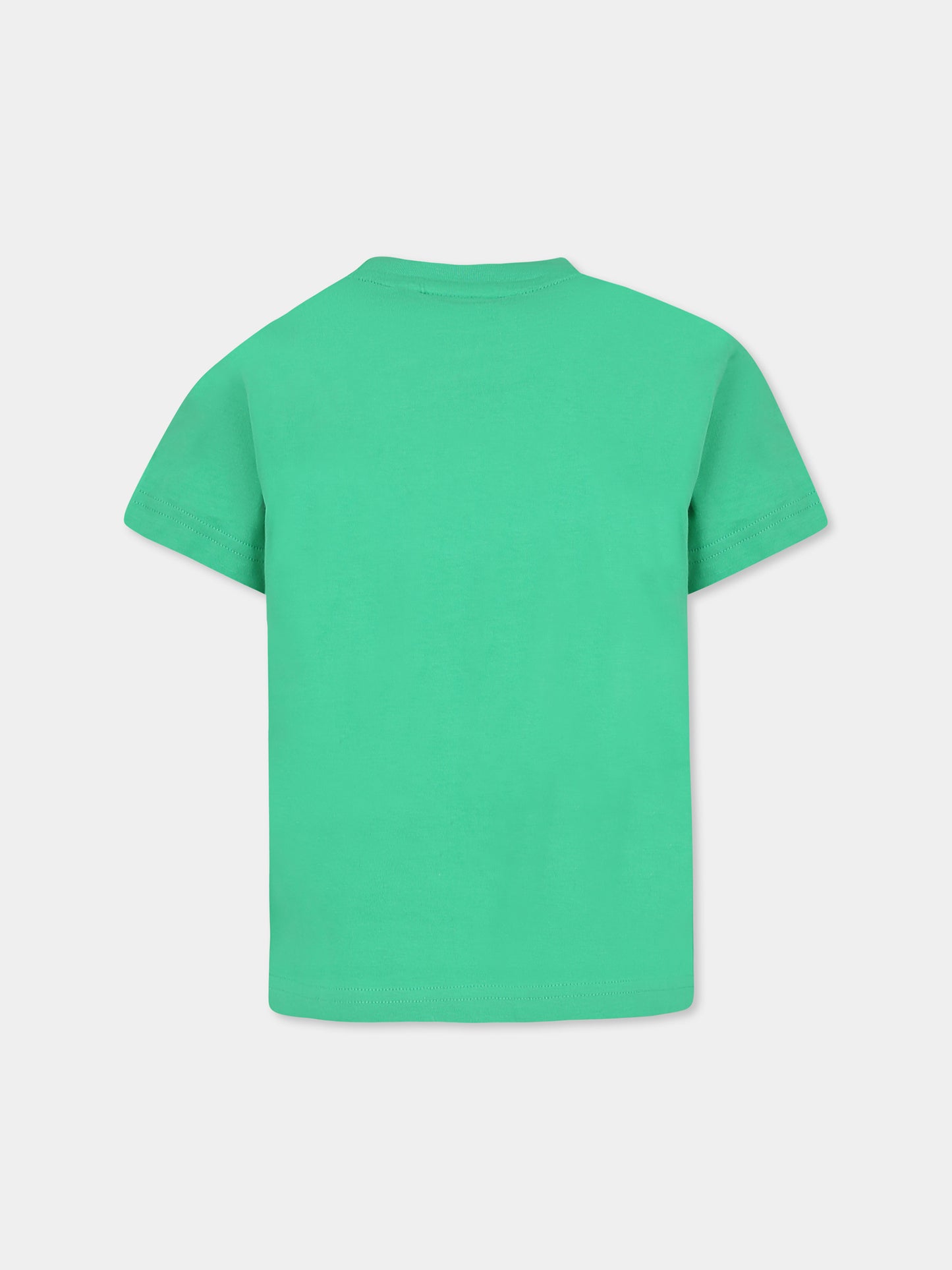 T-shirt vert pour garçon avec logo