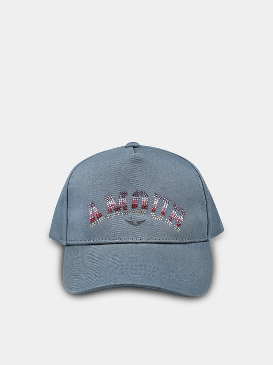 Cappello grigio per bambina con scritta,Zadig & Voltaire Kids,X60409 033